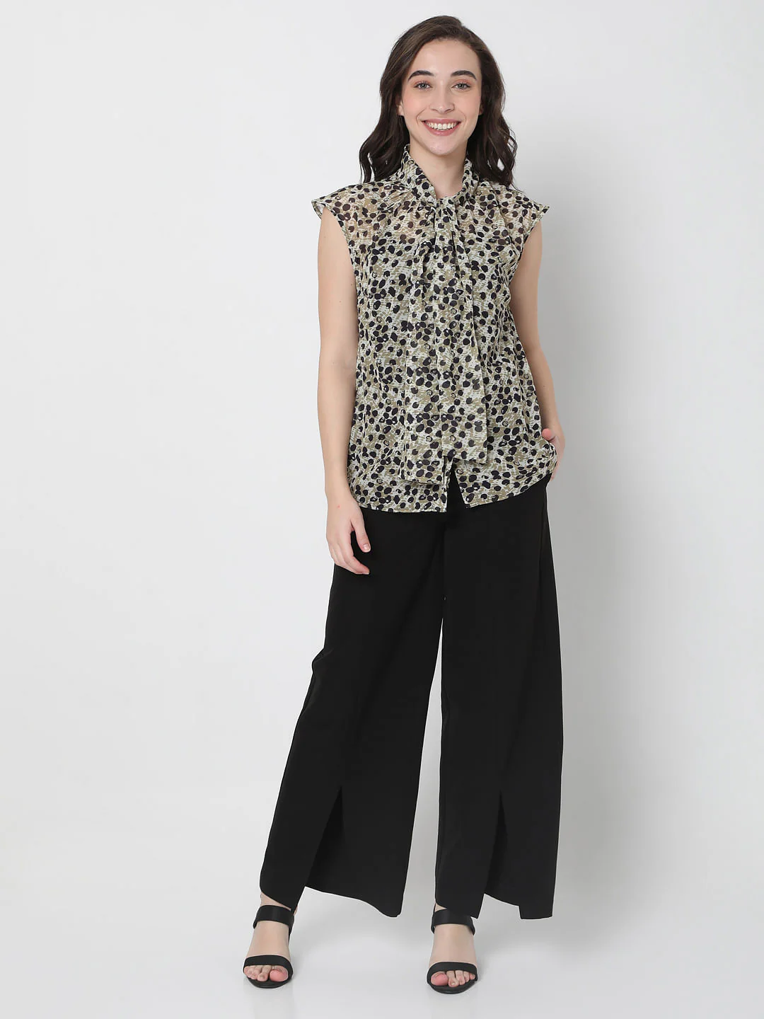 Green Abstract Print Top - Image 5