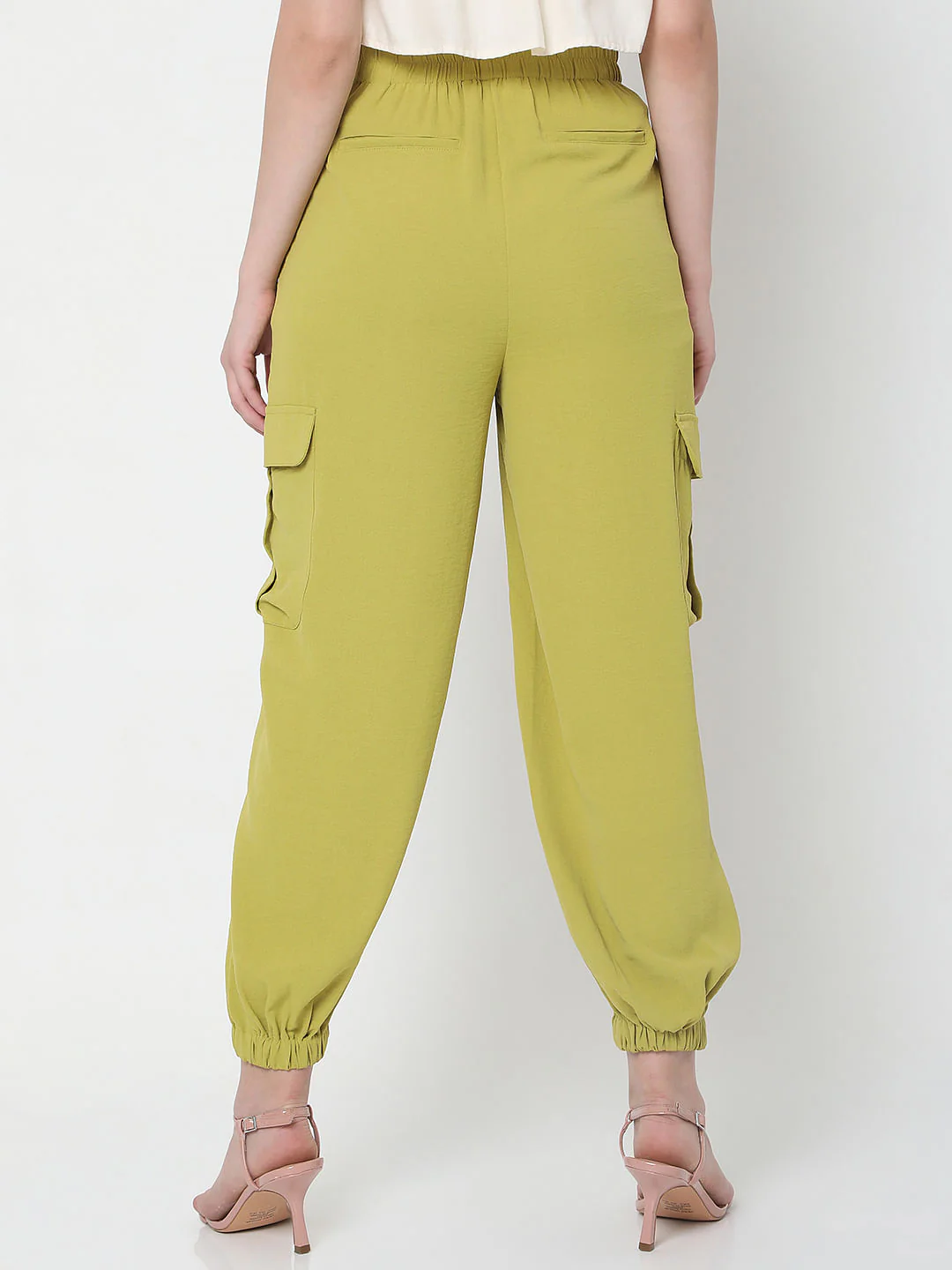 Green Mid Rise Cargo Pants - Image 4
