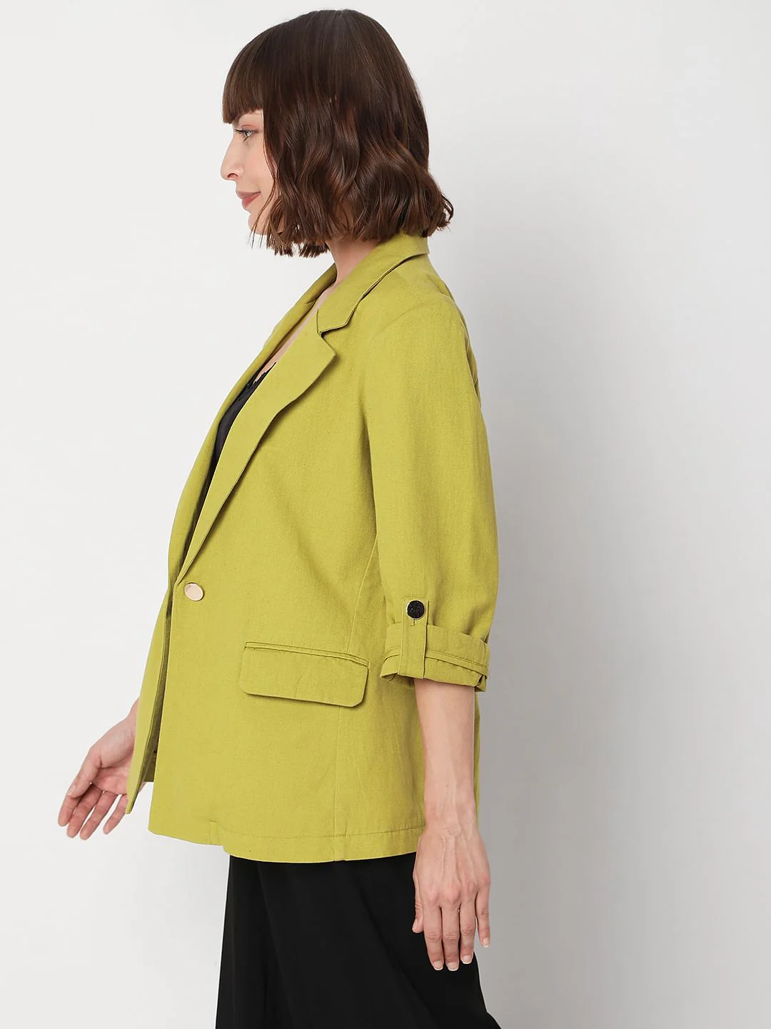 Green Linen Blazer - Image 3