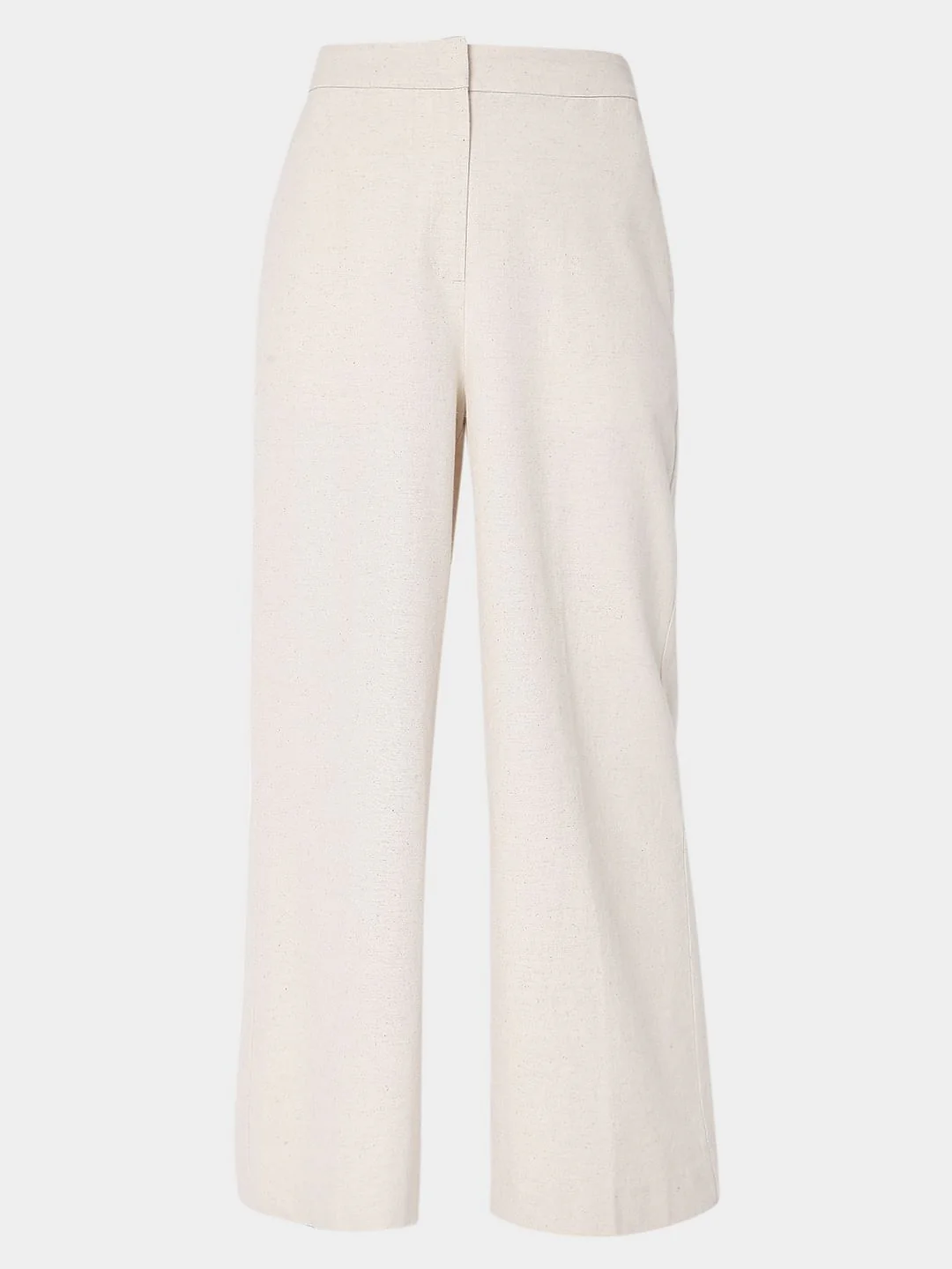 Beige High Waist Wide Leg Pants - Image 7