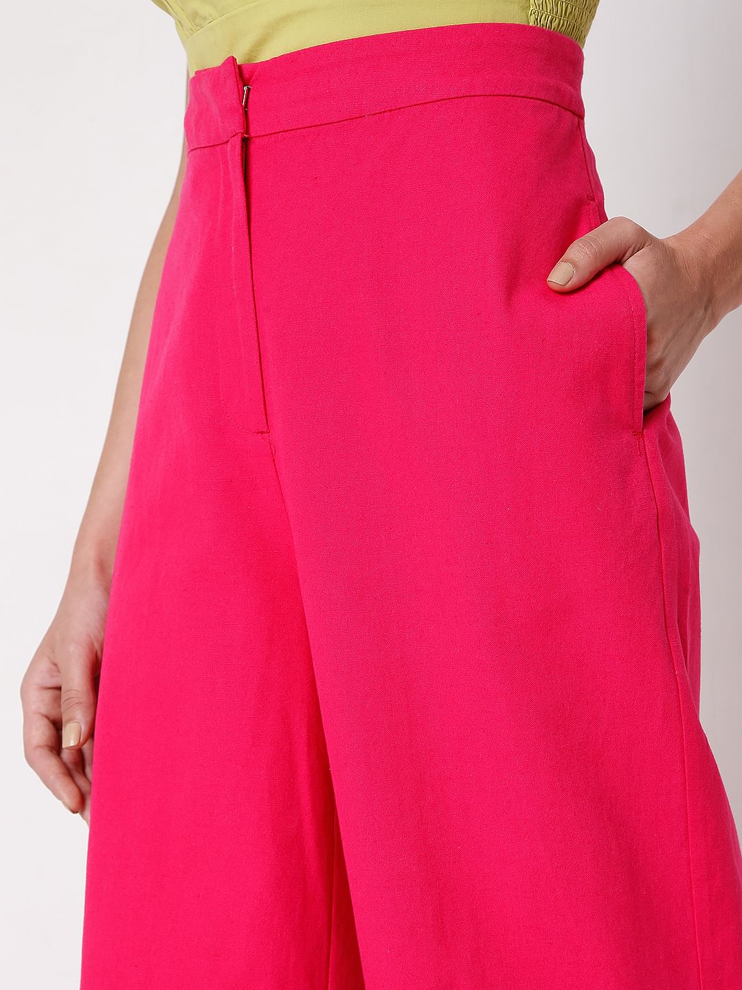Pink High Waist Wide Leg Pants - Image 5