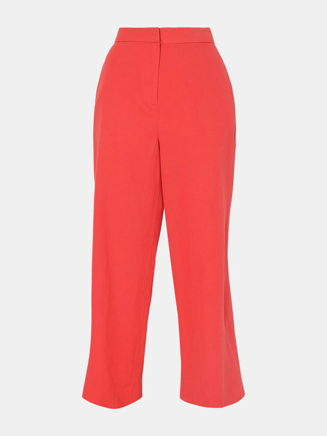 Dark Coral High Rise Wide Leg Co-Ord Set Pants - Image 7