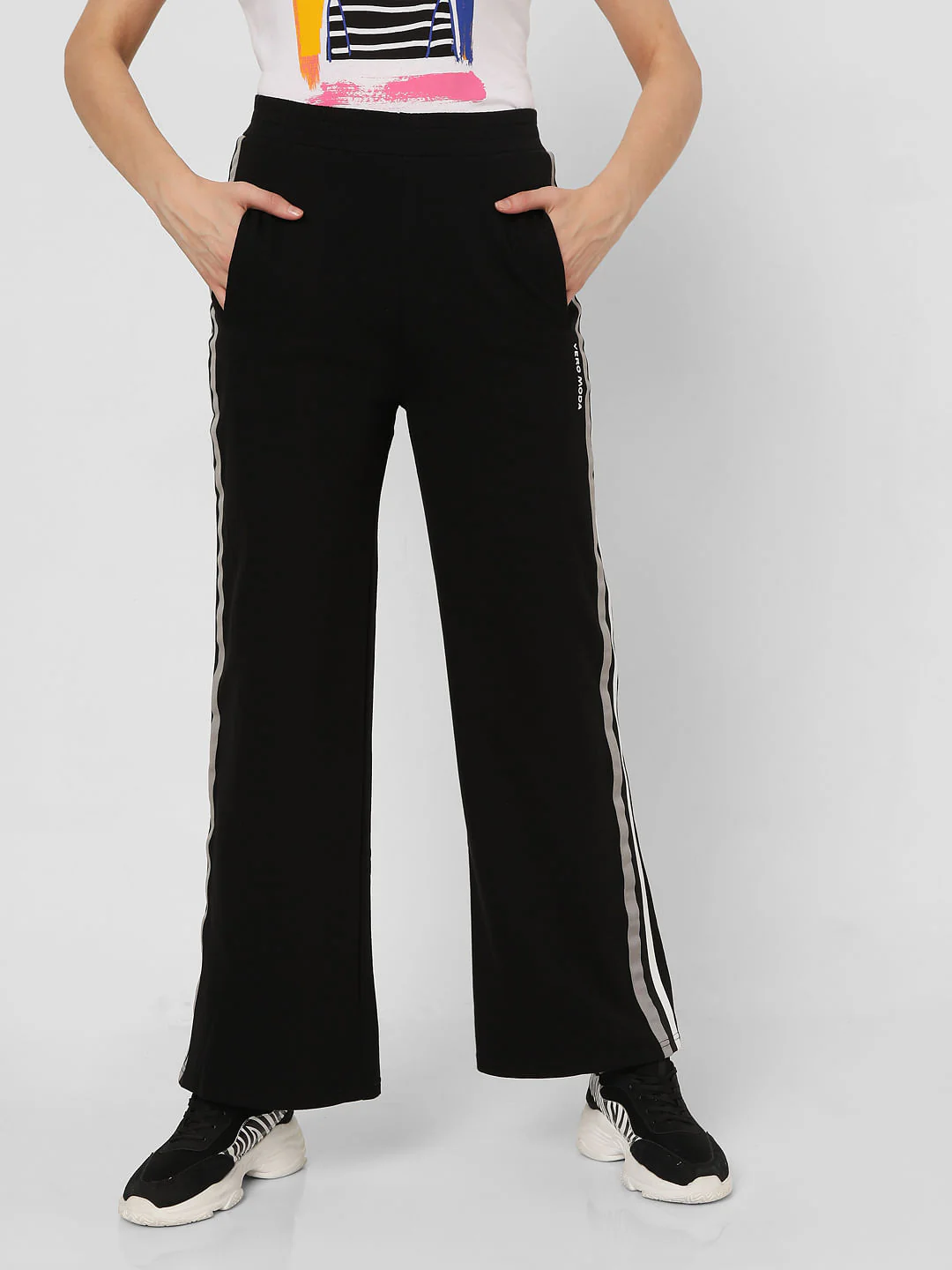 Black Flared Lounge Joggers - Image 2