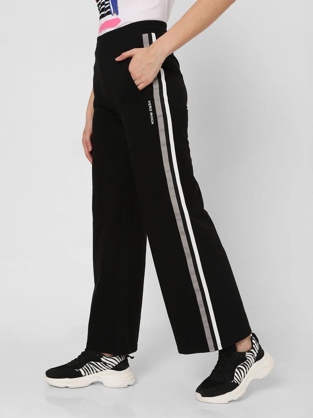 Black Flared Lounge Joggers - Image 3