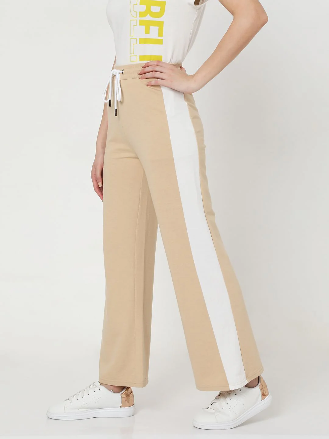 Beige Flared Lounge Pants - Image 3