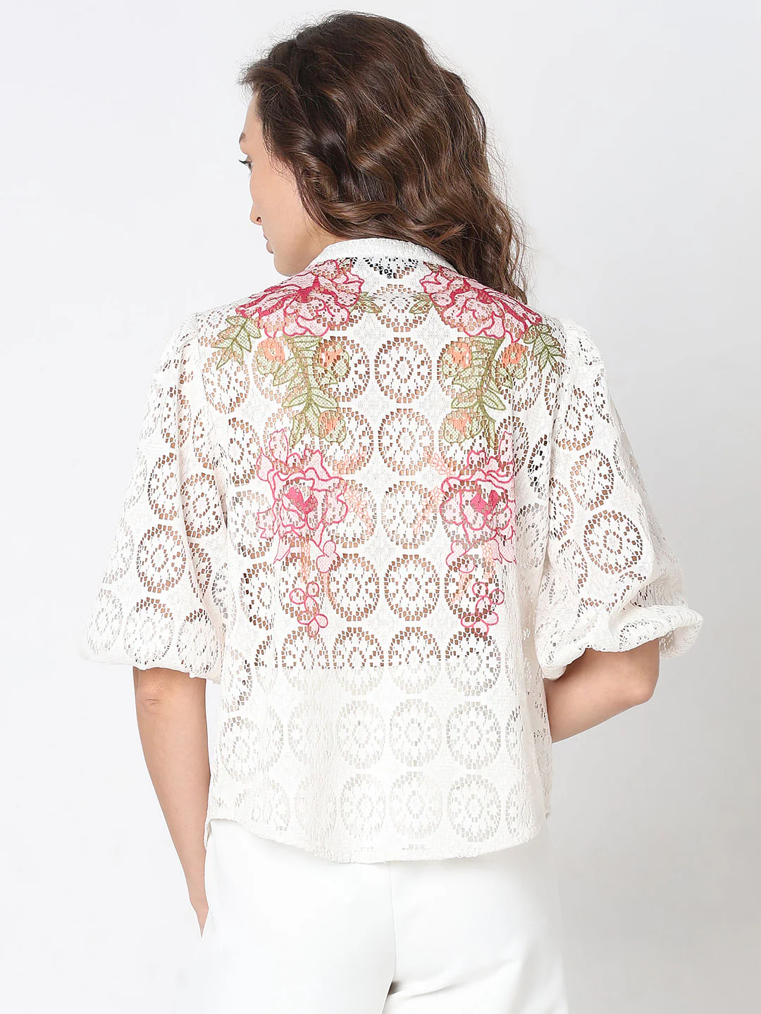 White Floral Lace Top - Image 4