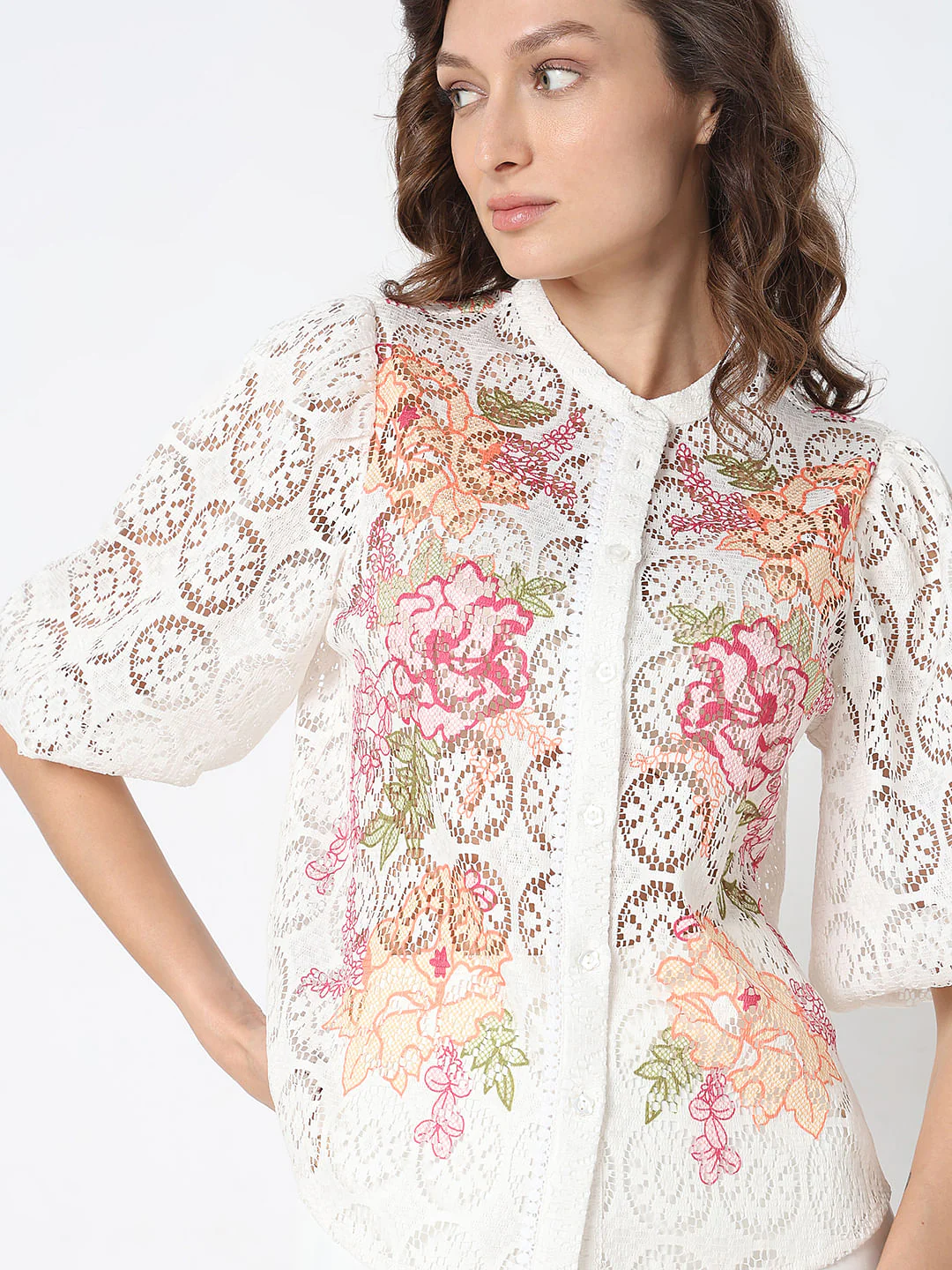 White Floral Lace Top - Image 6
