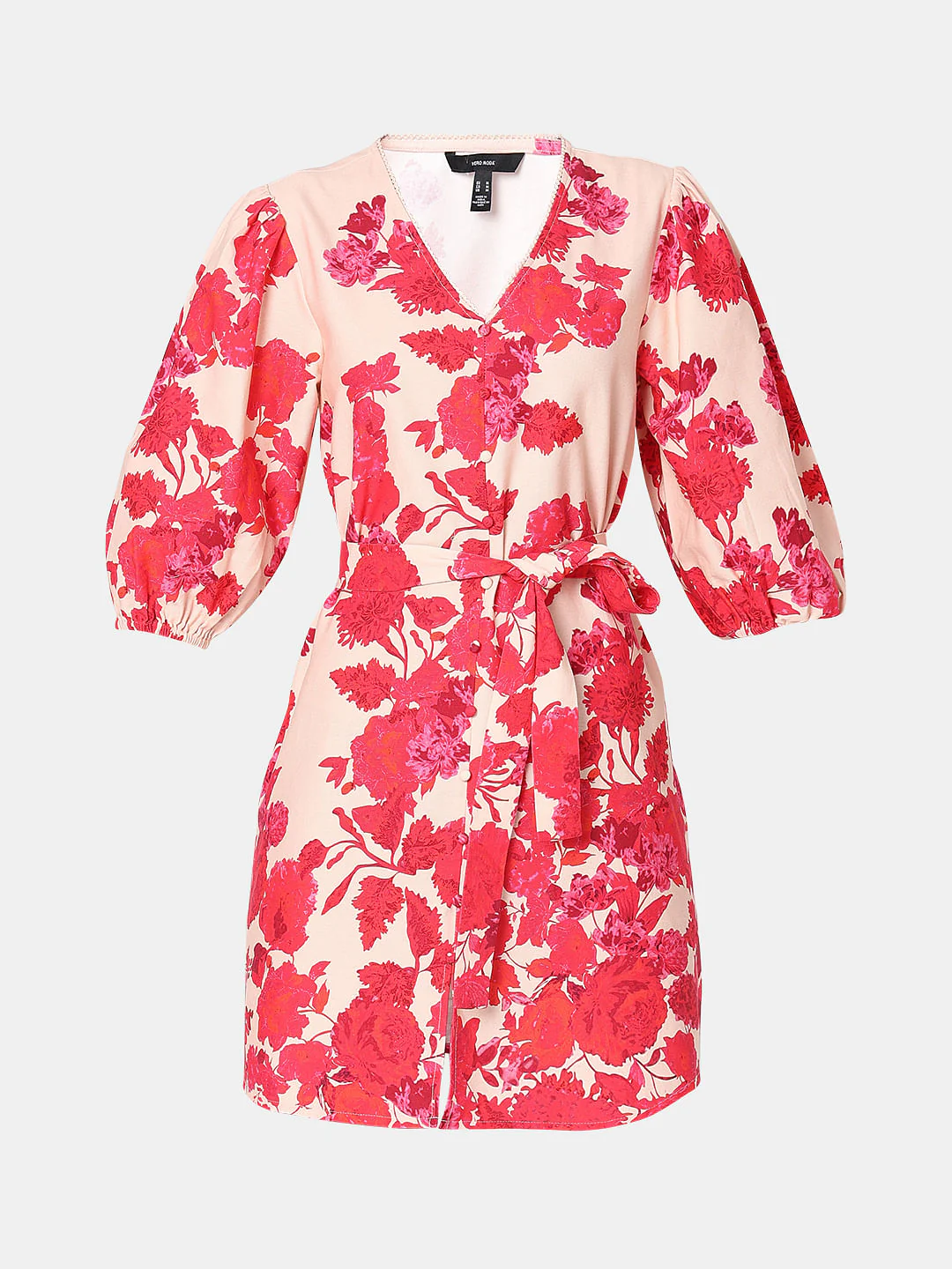 Pink Floral Print Dress - Image 7
