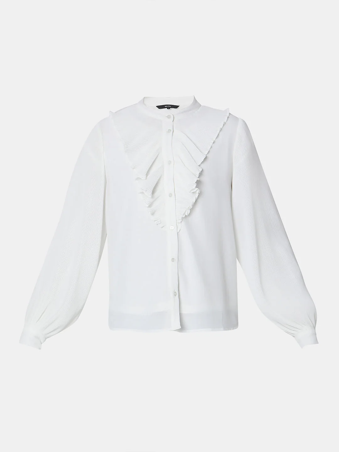 White Frill Detail Shirt - Image 7