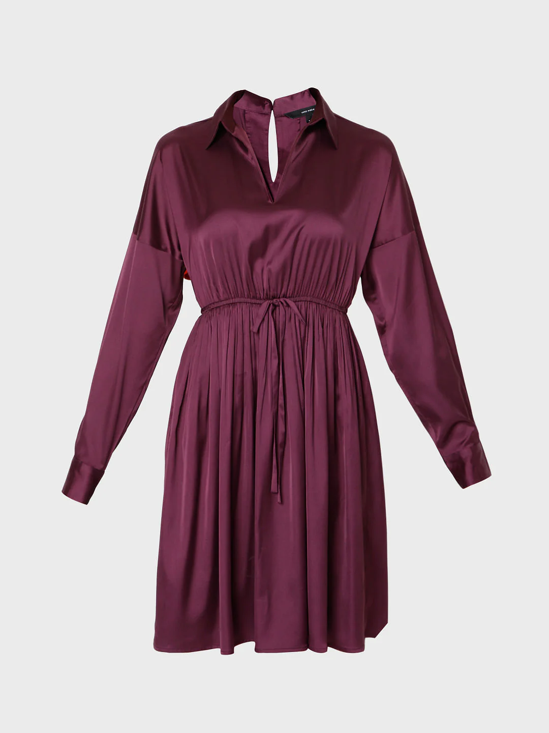 Purple Satin Fit & Flare Dress - Image 7