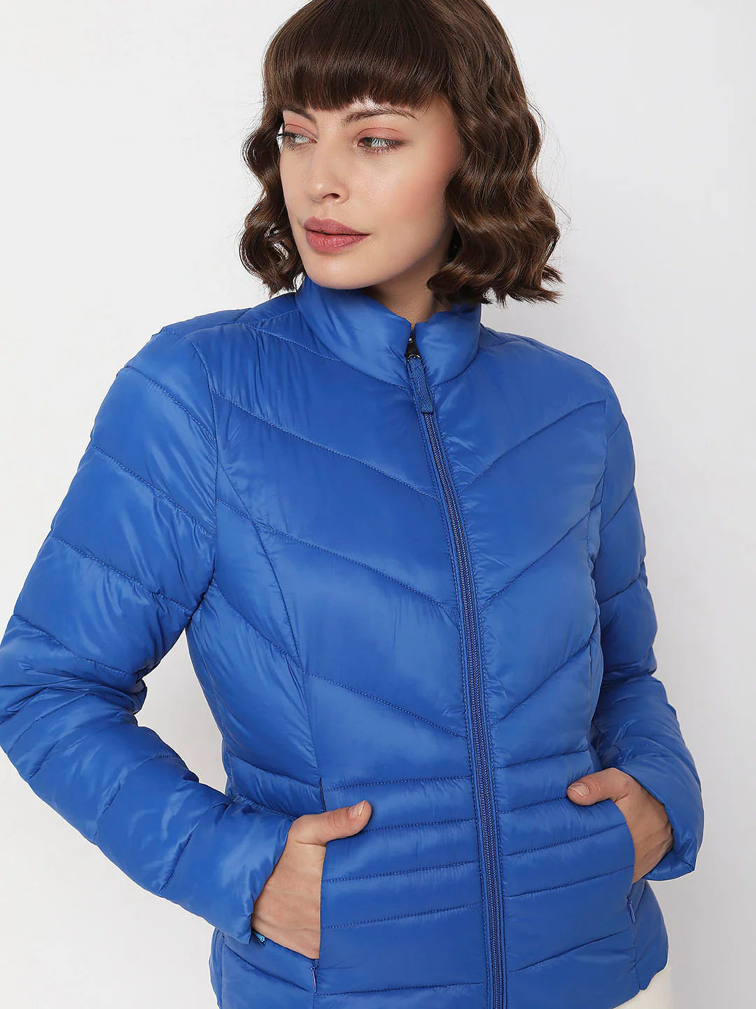 Blue Turtle Neck Puffer Jacket - Image 6