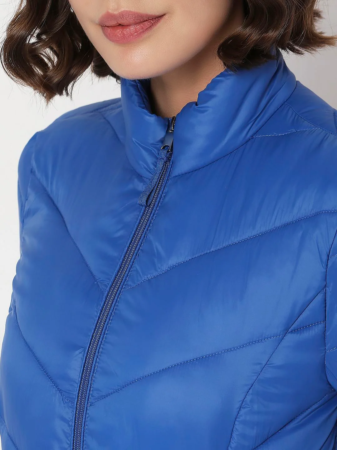 Blue Turtle Neck Puffer Jacket - Image 8