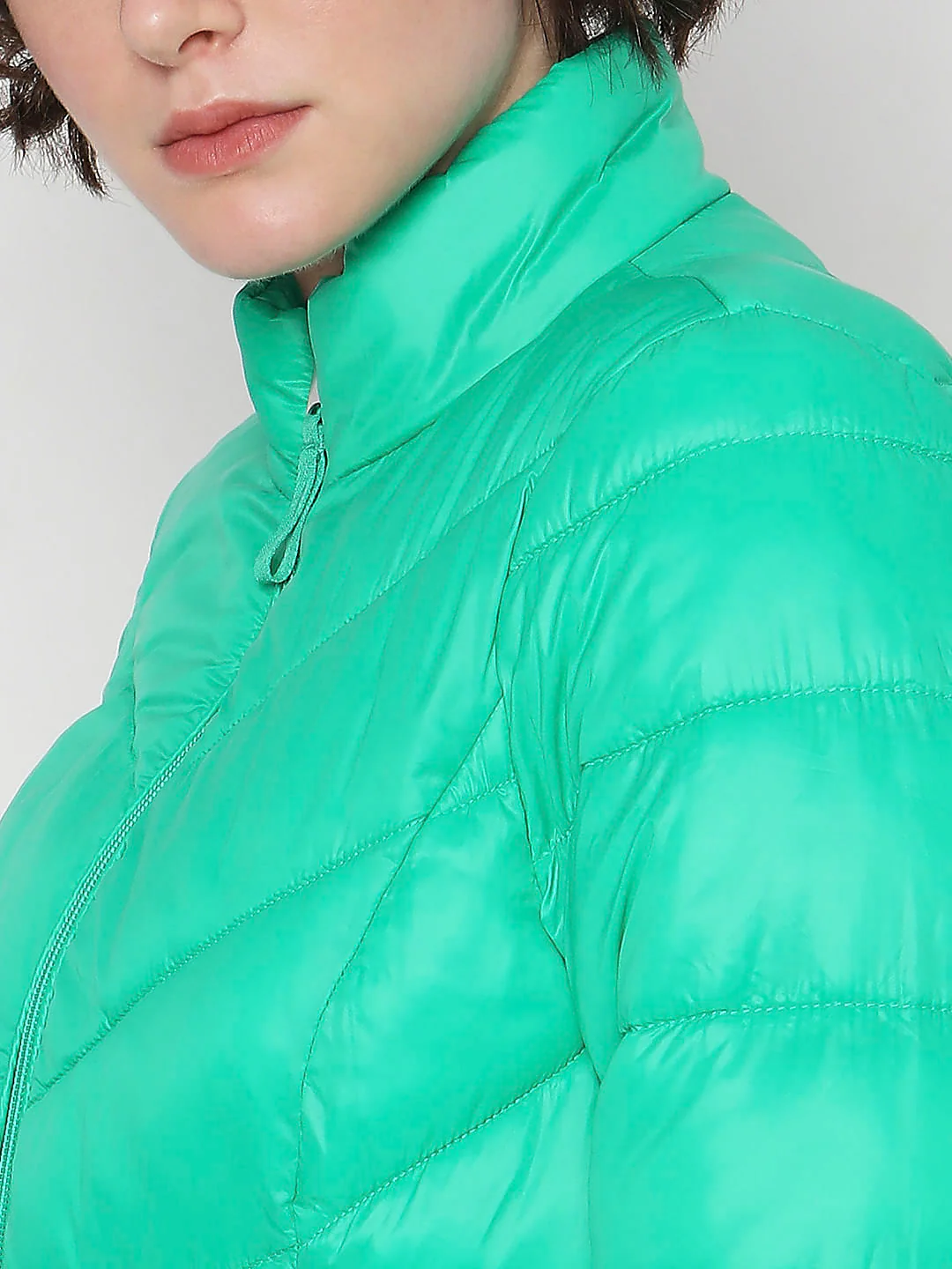 Green Turtle Neck Puffer Jacket - Image 8