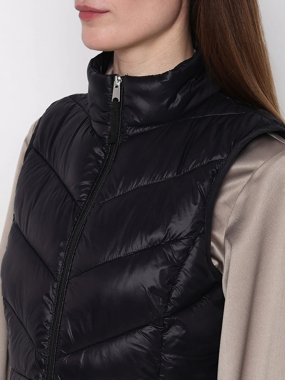 Black Sleeveless Puffer Jacket - Image 8