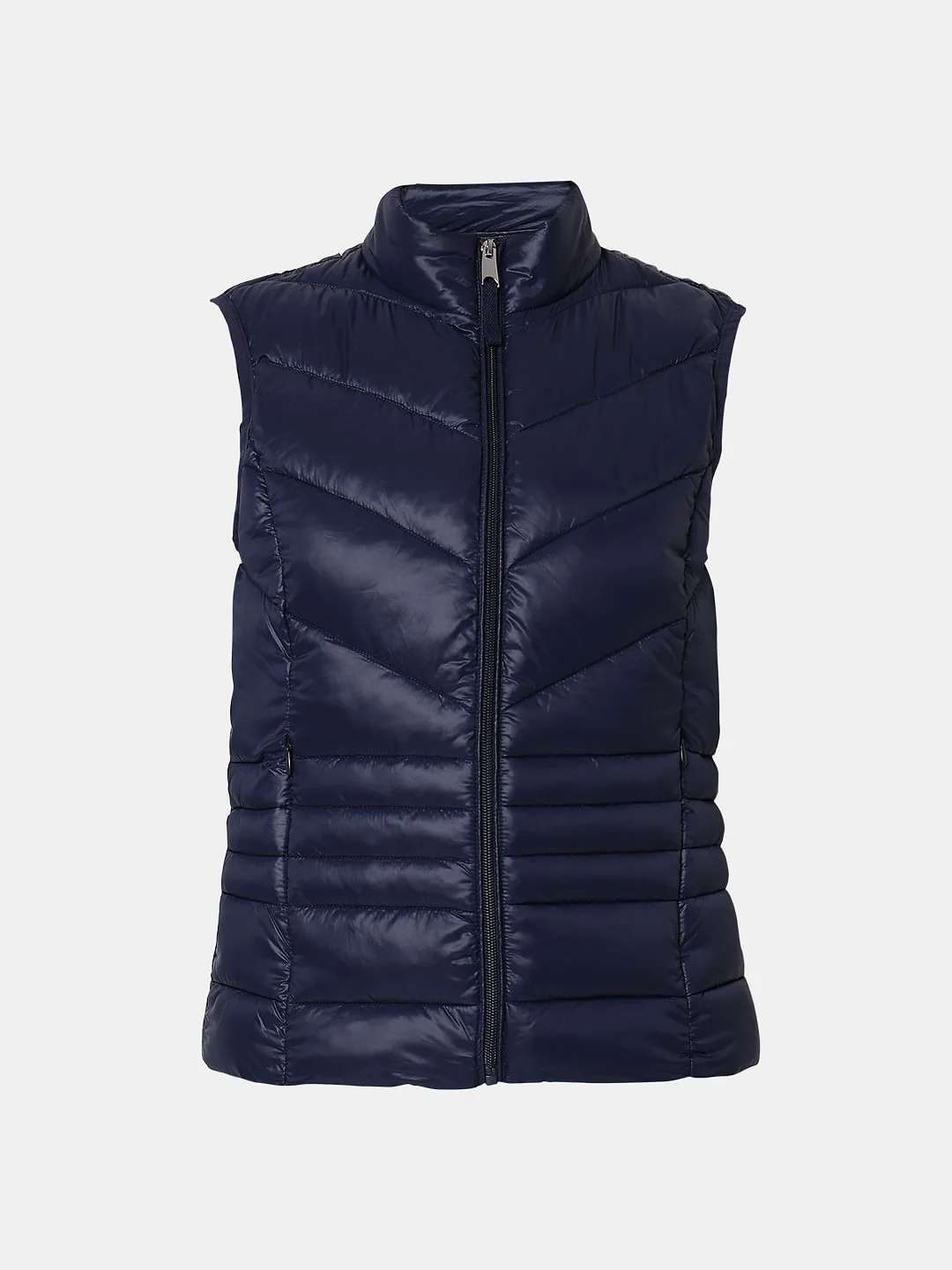 Navy Blue Sleeveless Puffer Jacket - Image 7