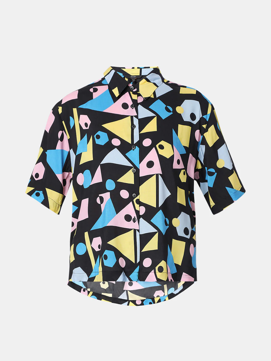 Black Geometric Print Shirt - Image 7