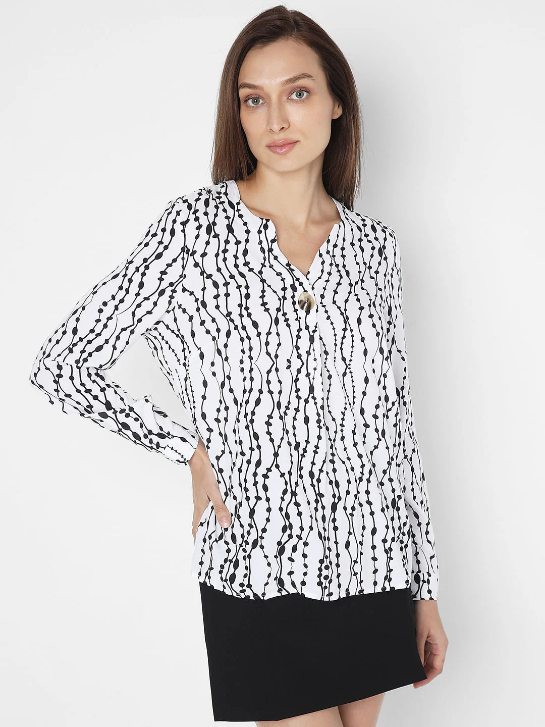 White Printed Top - Image 2