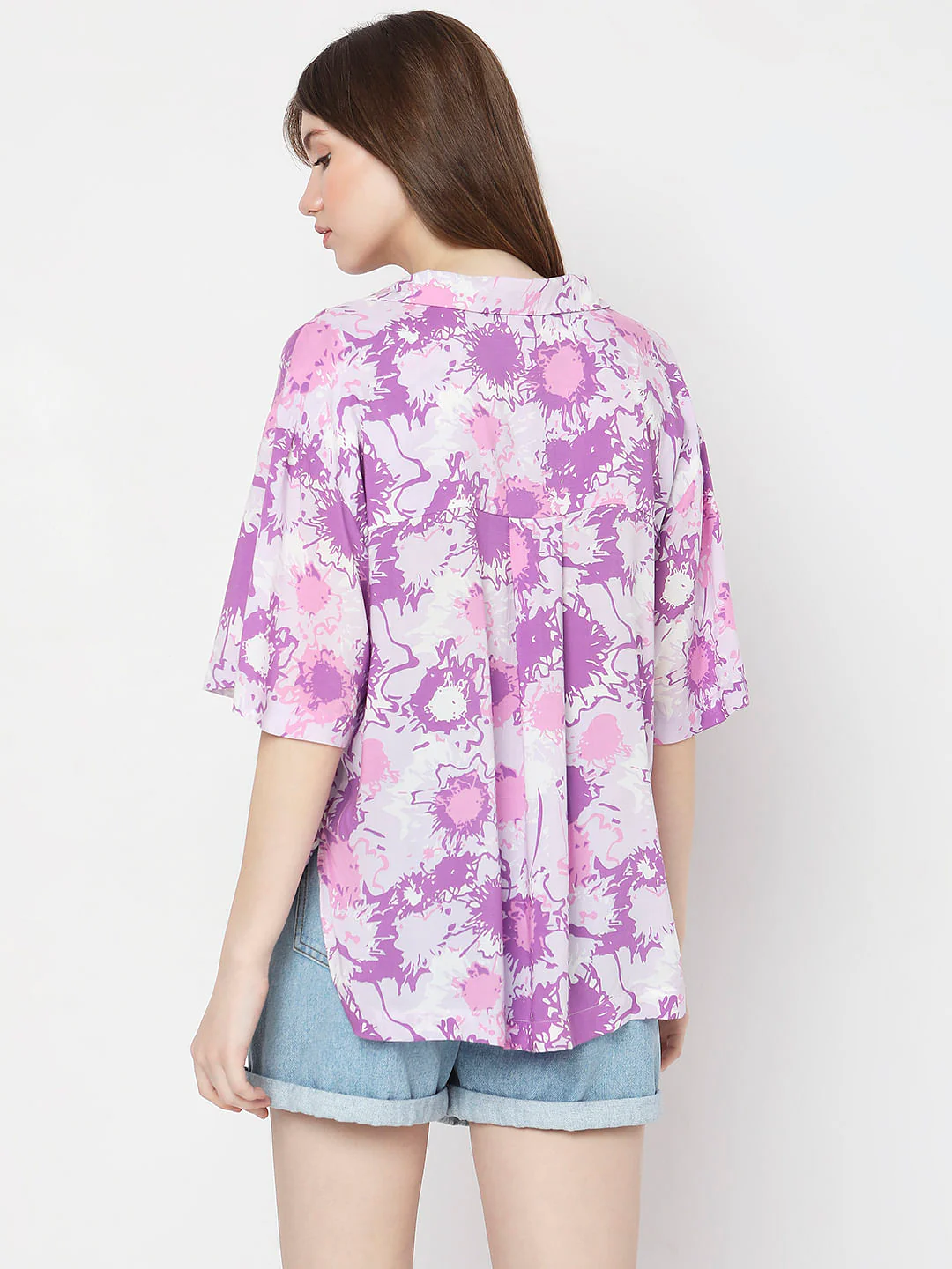 Purple Printed Shirt - Image 4