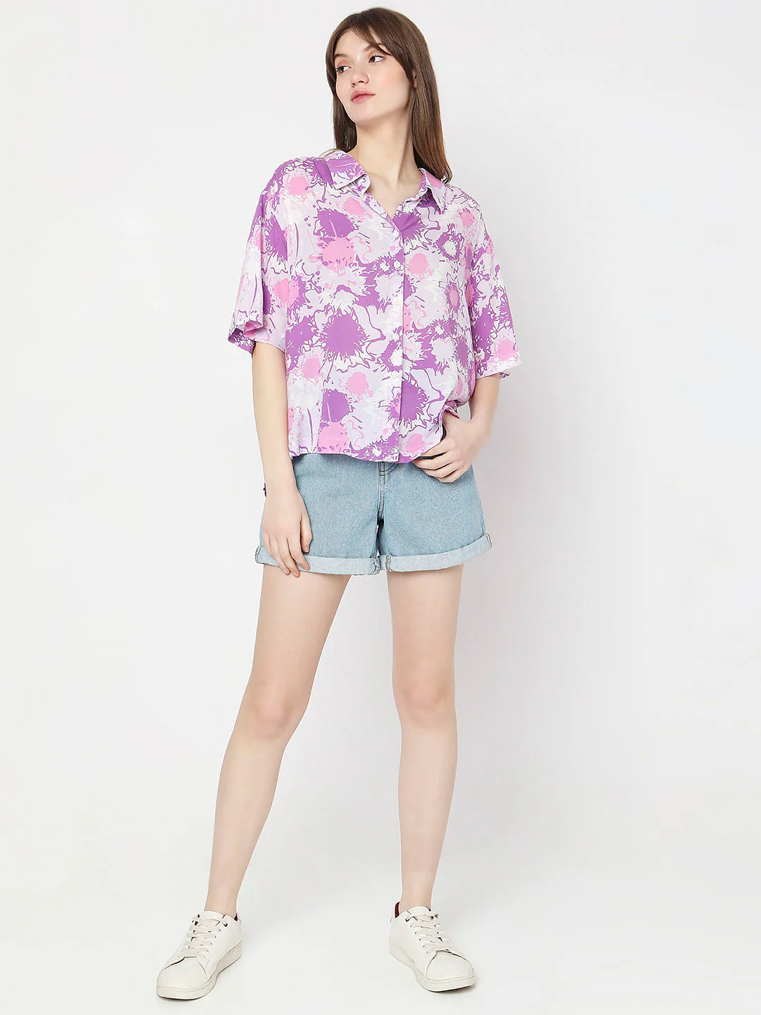 Purple Printed Shirt - Image 5