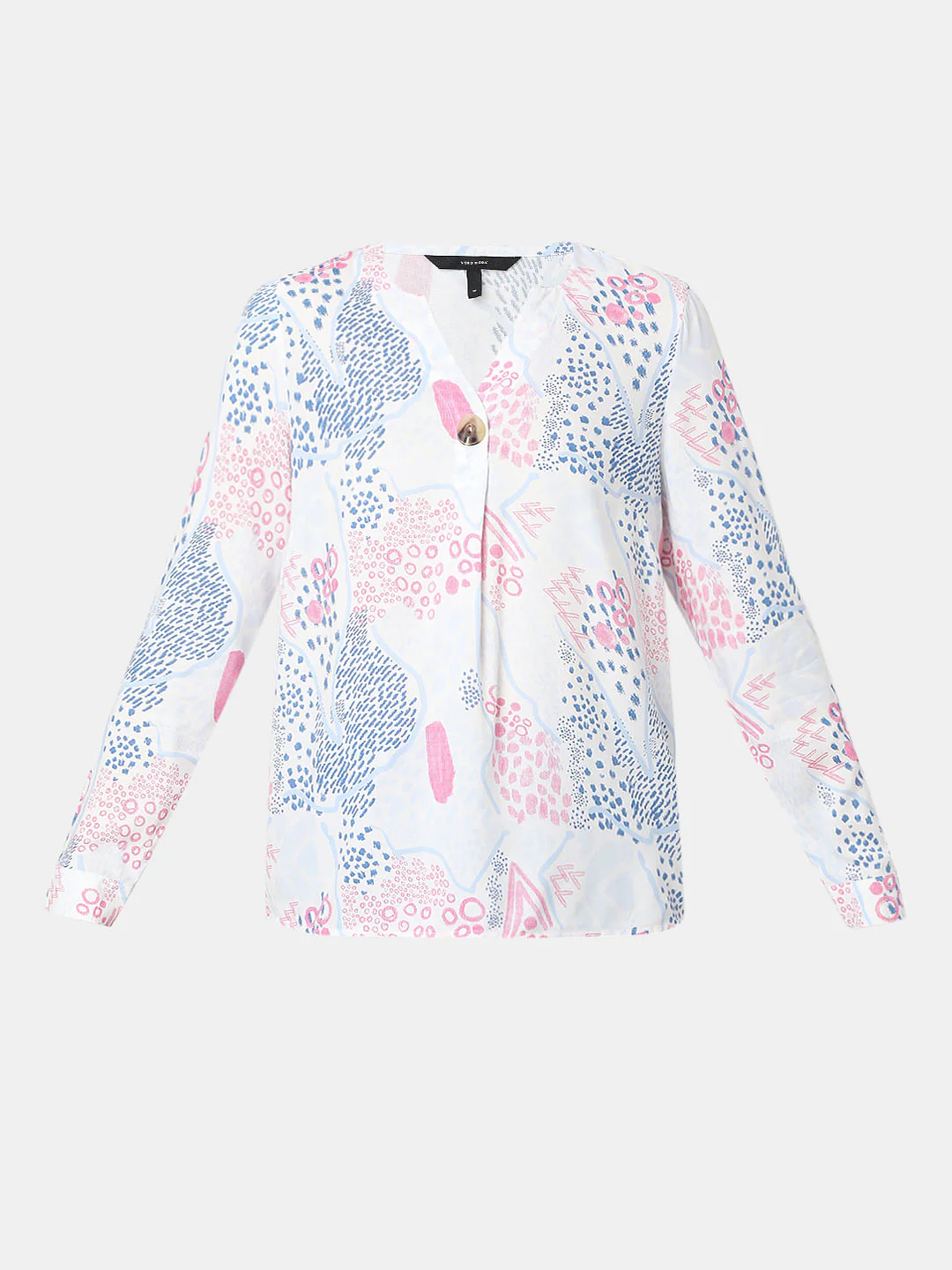 Pink Abstract Print Top - Image 7