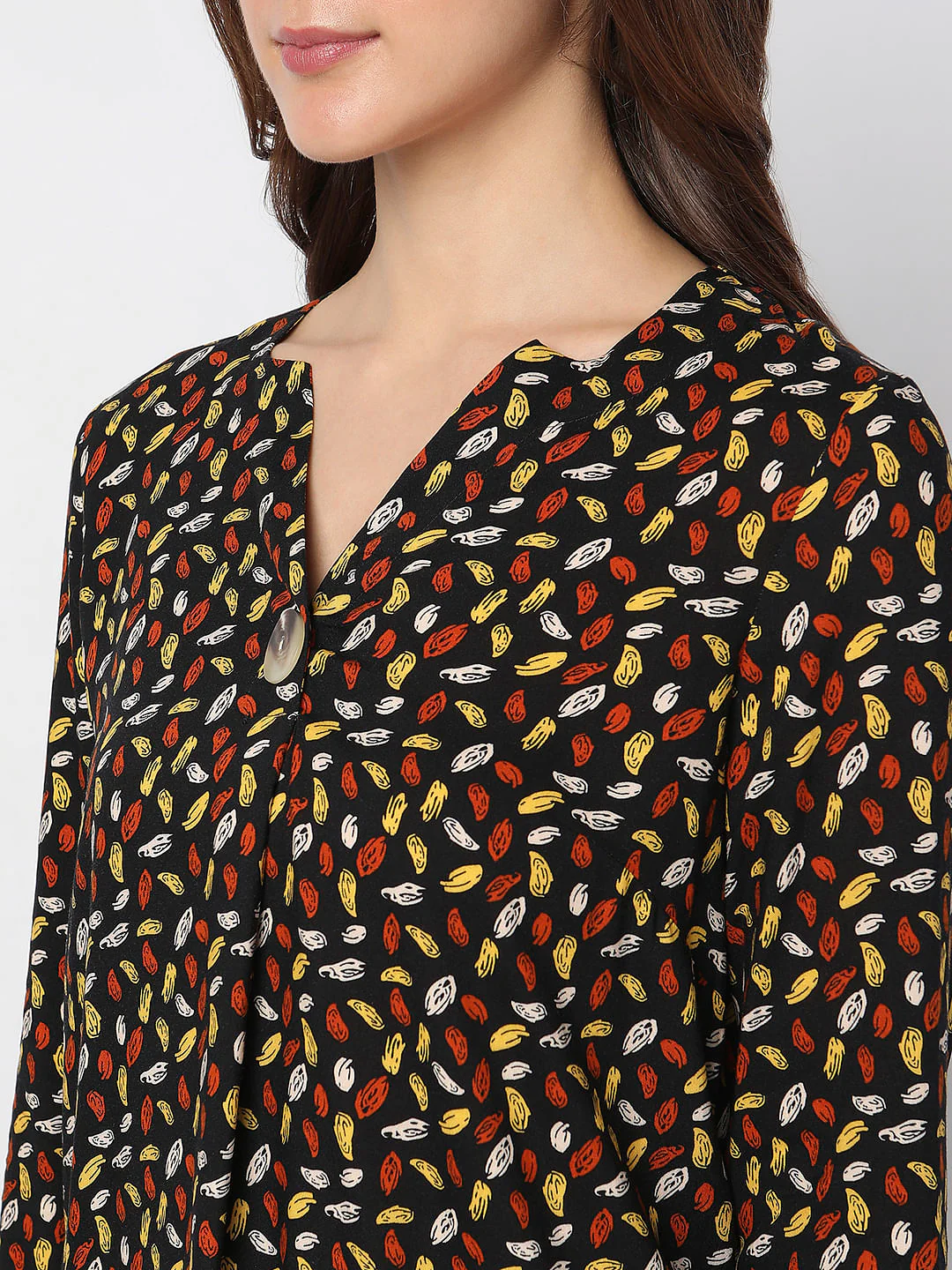Black Abstract Printed Top - Image 6