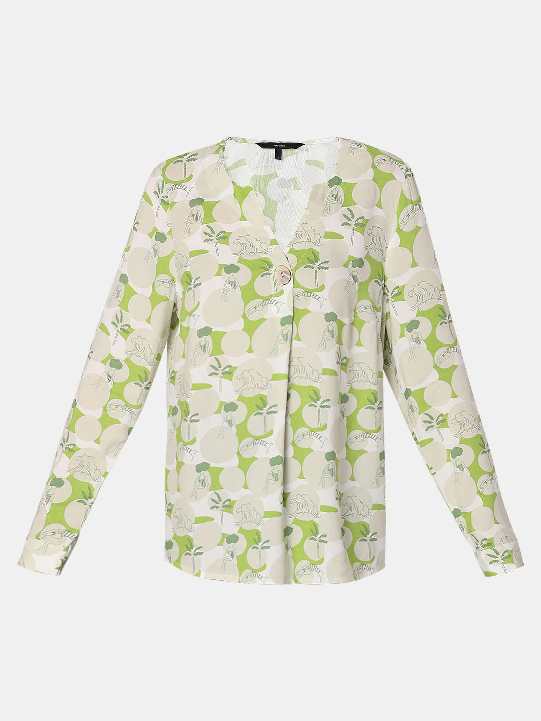 Green Floral Print Top - Image 6