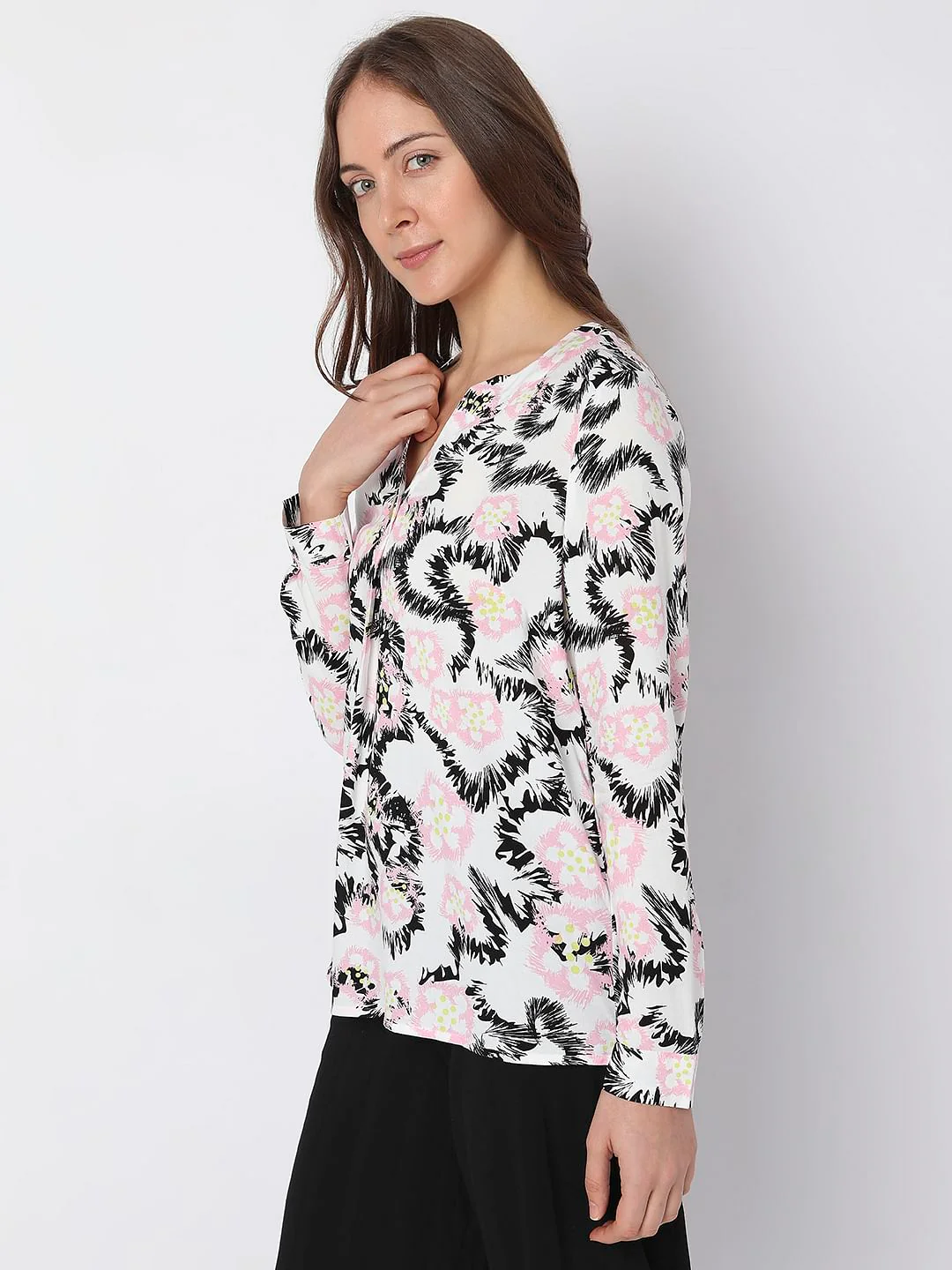 Pink Abstract Printed Top - Image 3