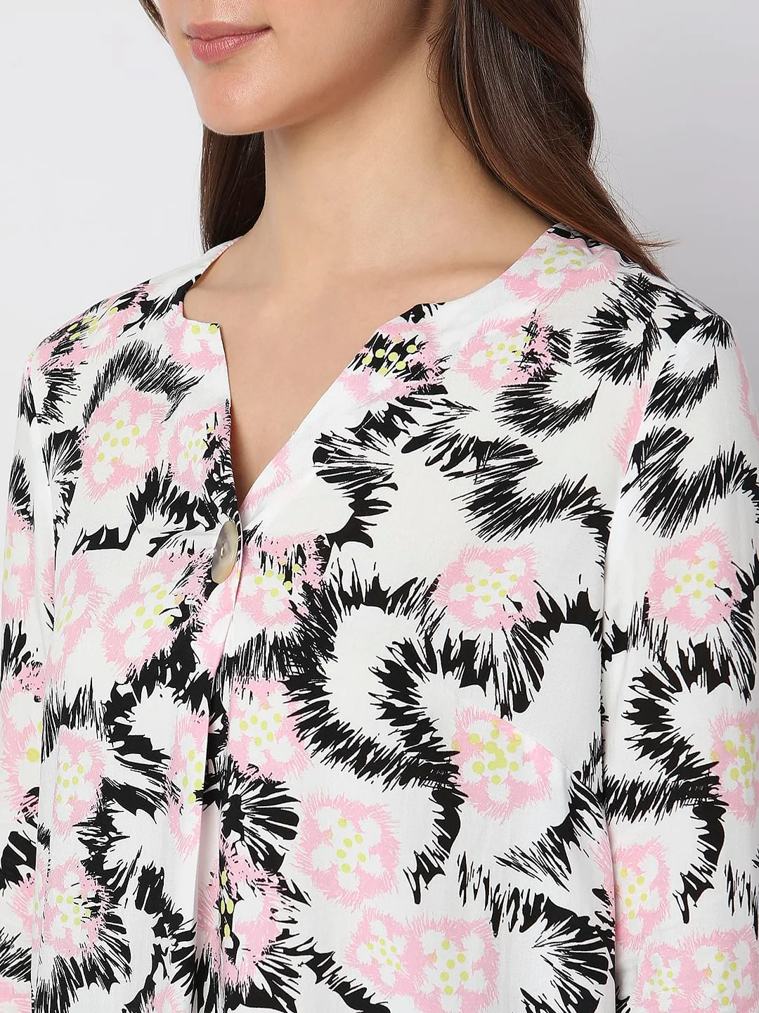 Pink Abstract Printed Top - Image 6