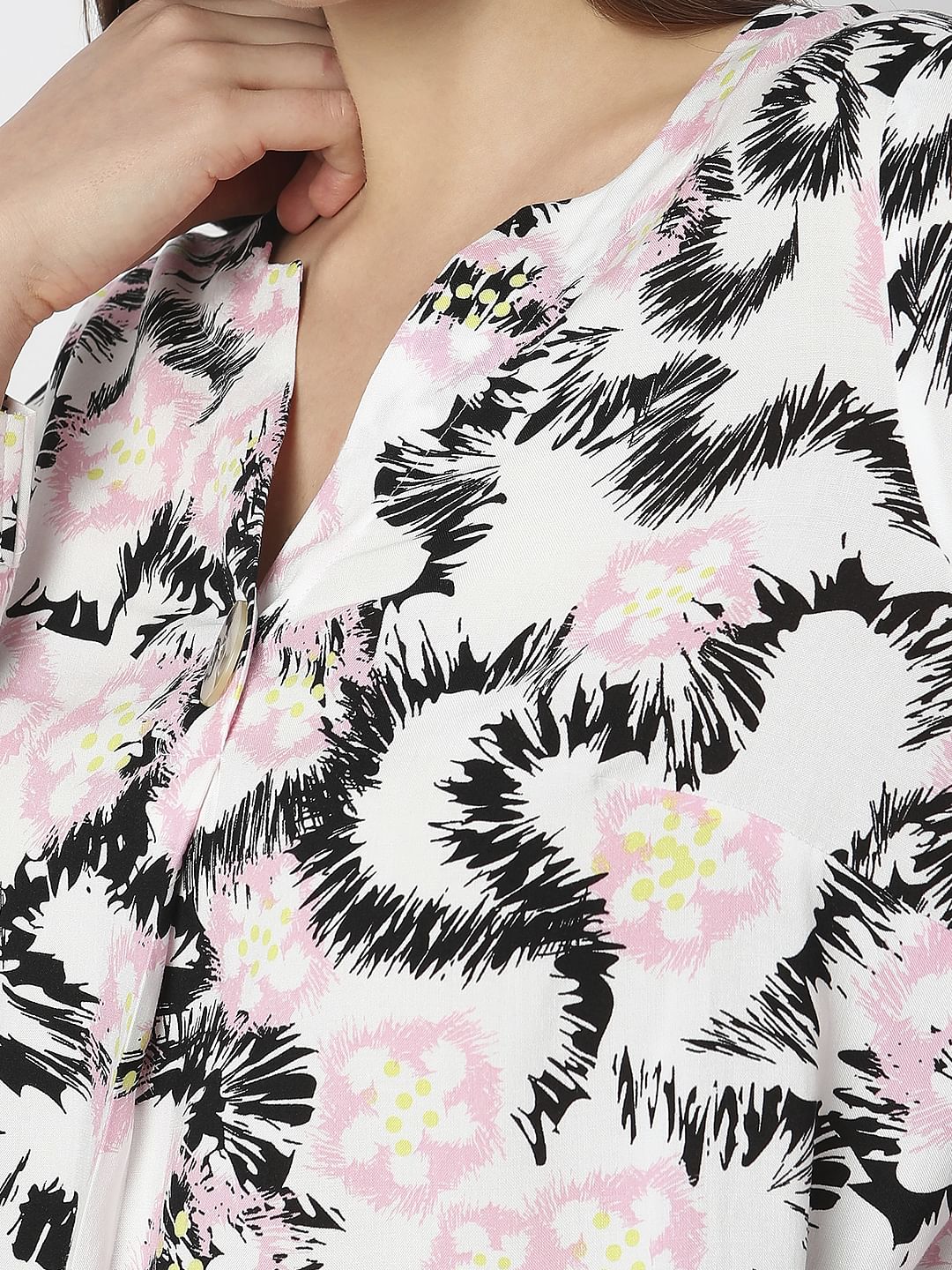 Pink Abstract Printed Top - Image 8