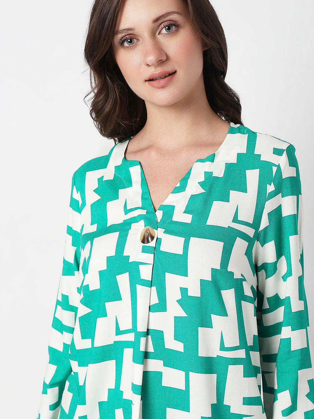 Green Printed Top - Image 6