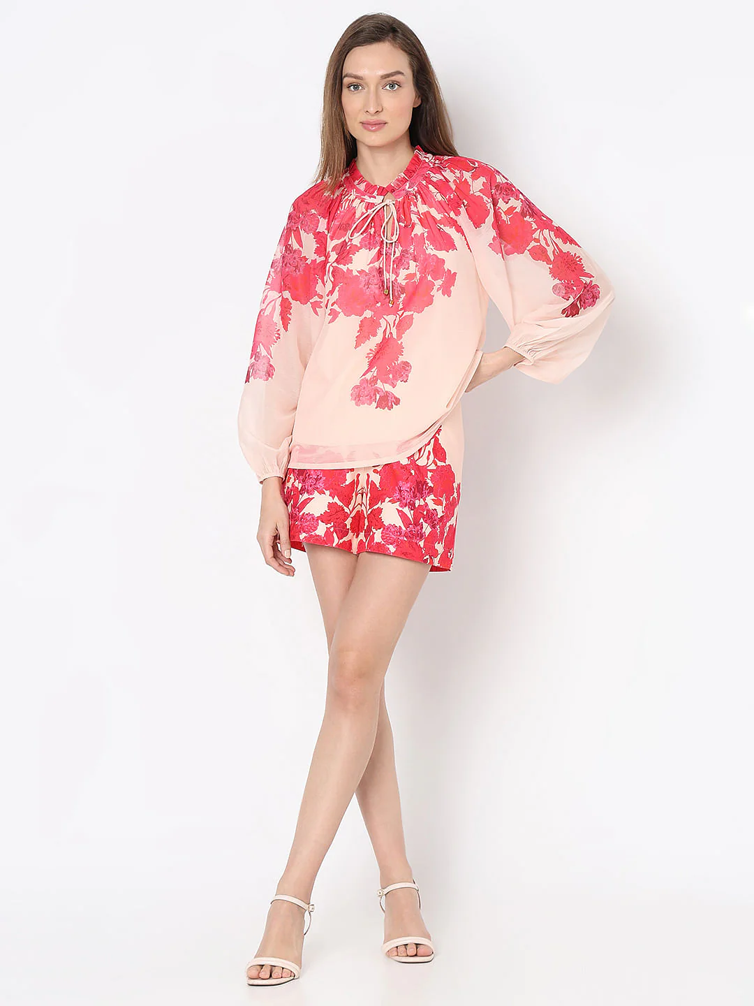 Pink Floral Co-Ord Set Top - Image 5