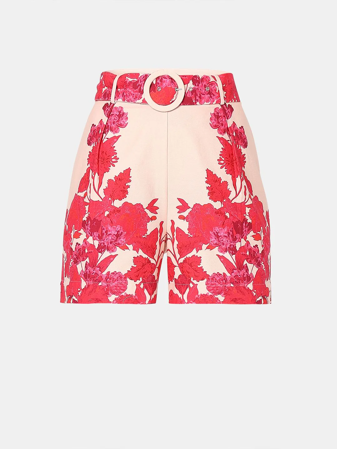 Pink Floral Print Co-Ord Set Shorts - Image 7