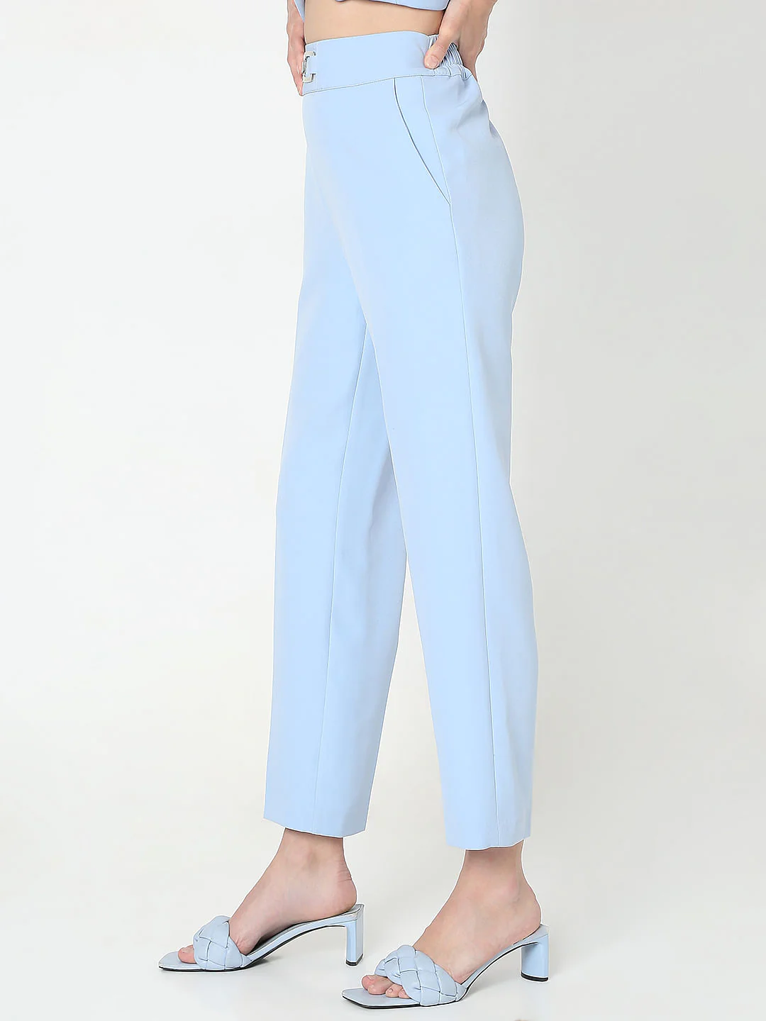 Blue Straight Fit Co-Ord Set Pants - Image 3