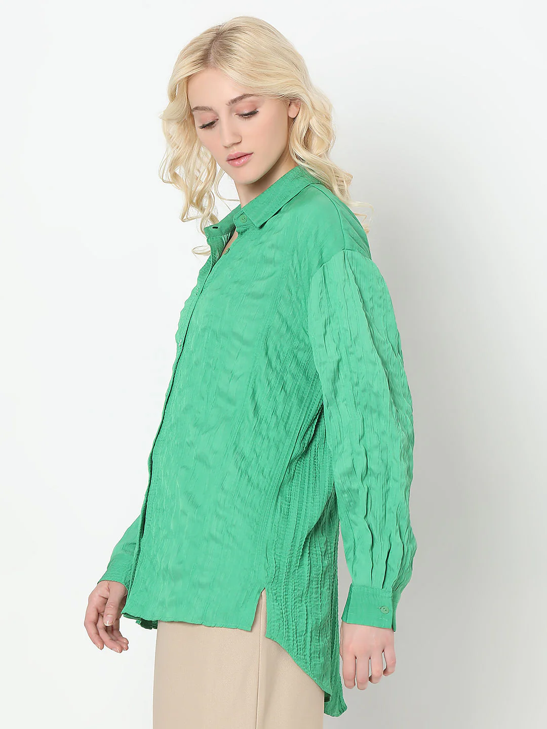Green Textured Shirt - Image 3
