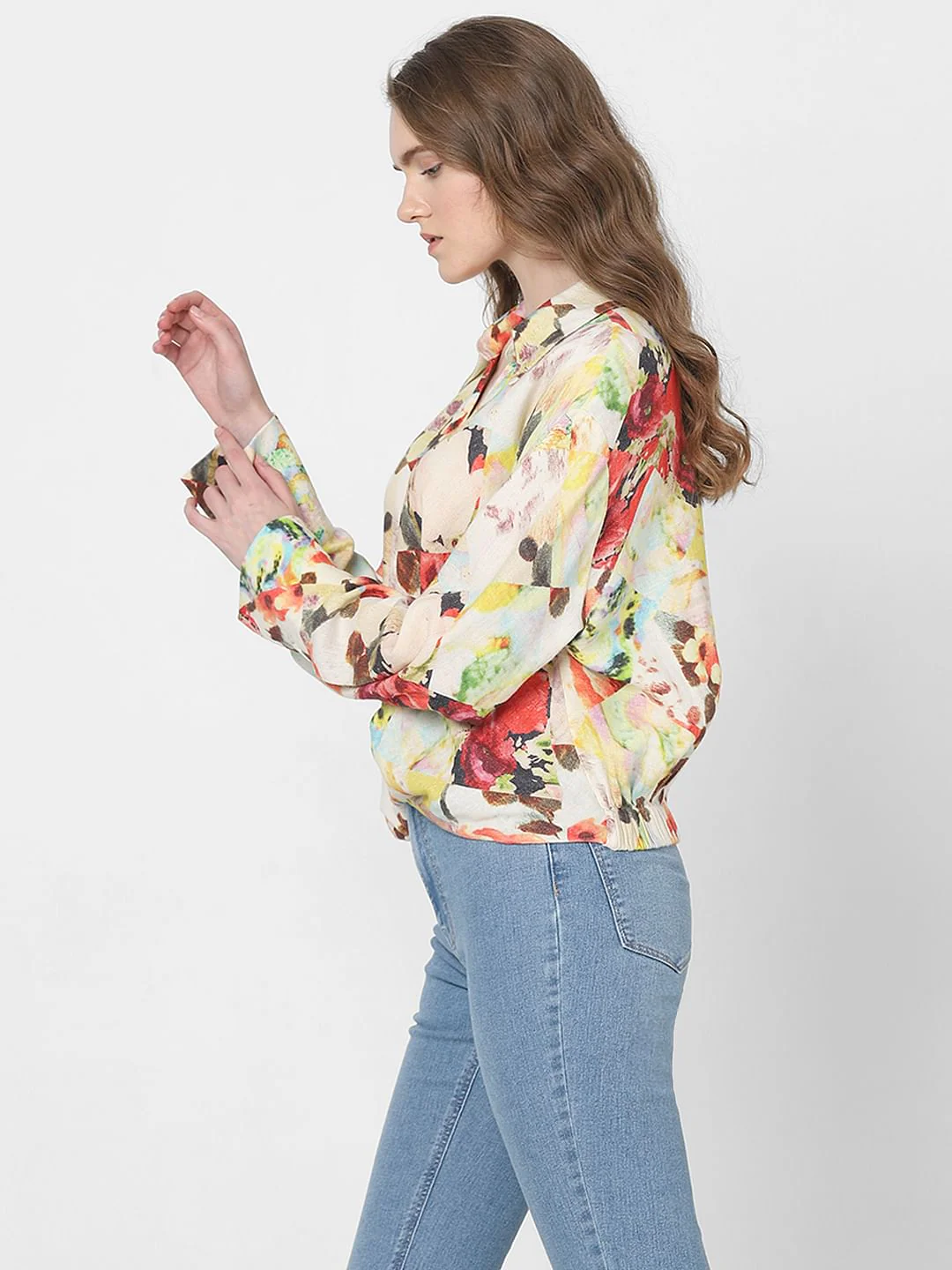 Beige Floral Print Shirt - Image 3