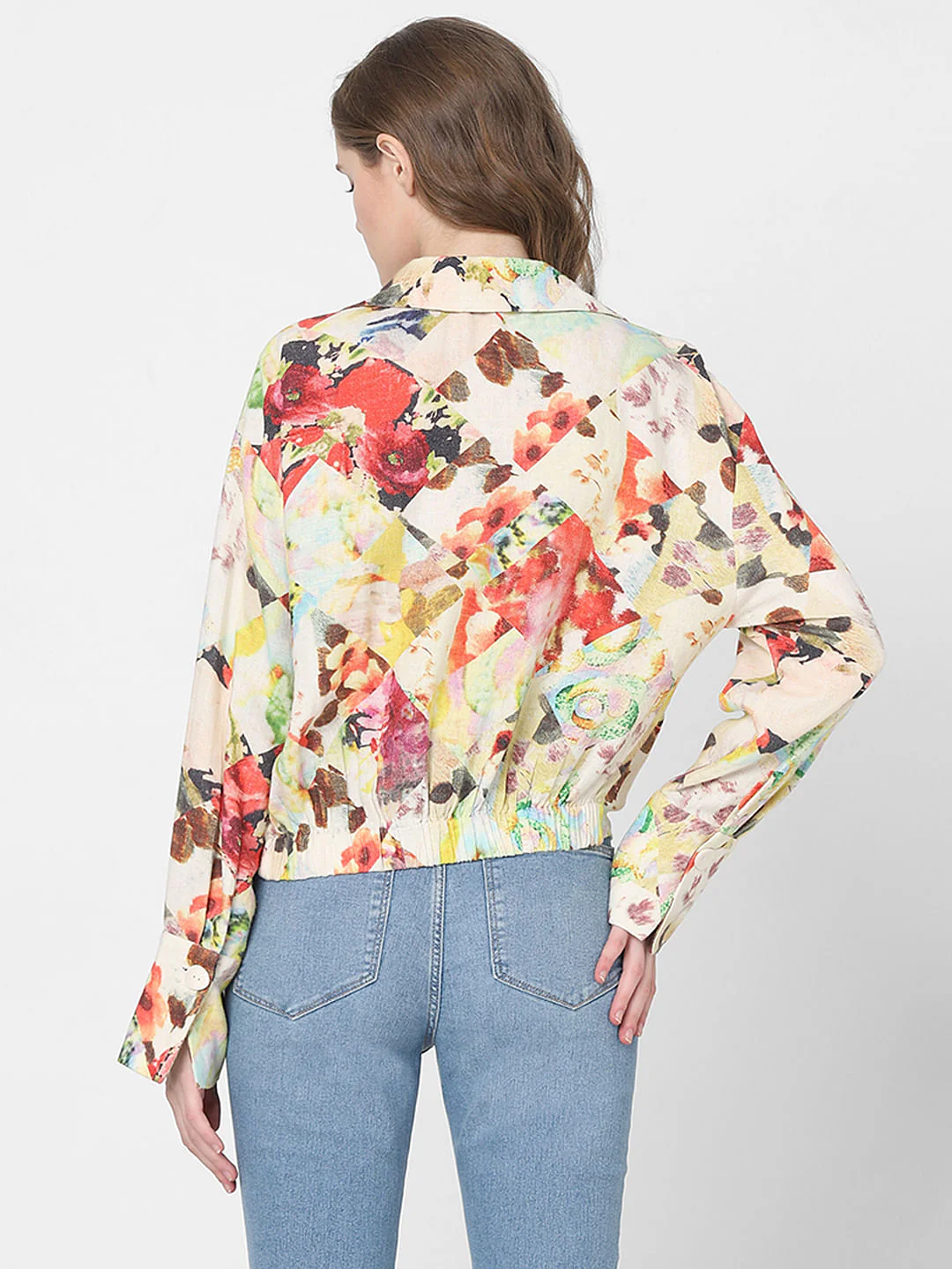 Beige Floral Print Shirt - Image 4