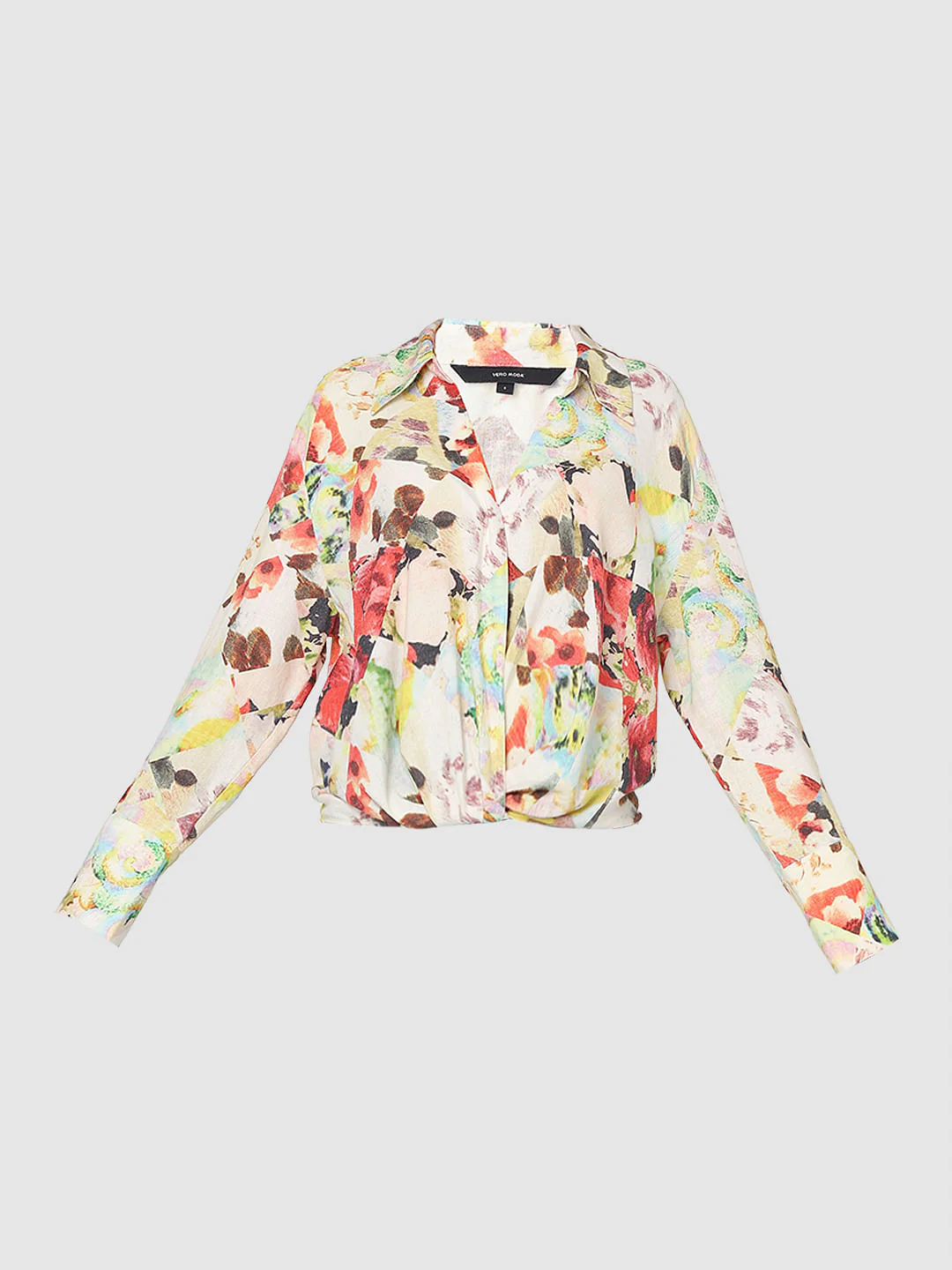 Beige Floral Print Shirt - Image 7