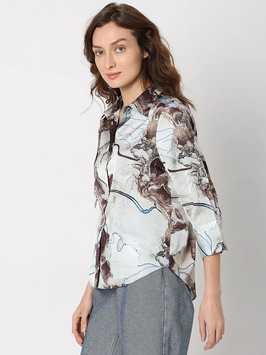Grey Printed Shirt - Image 3