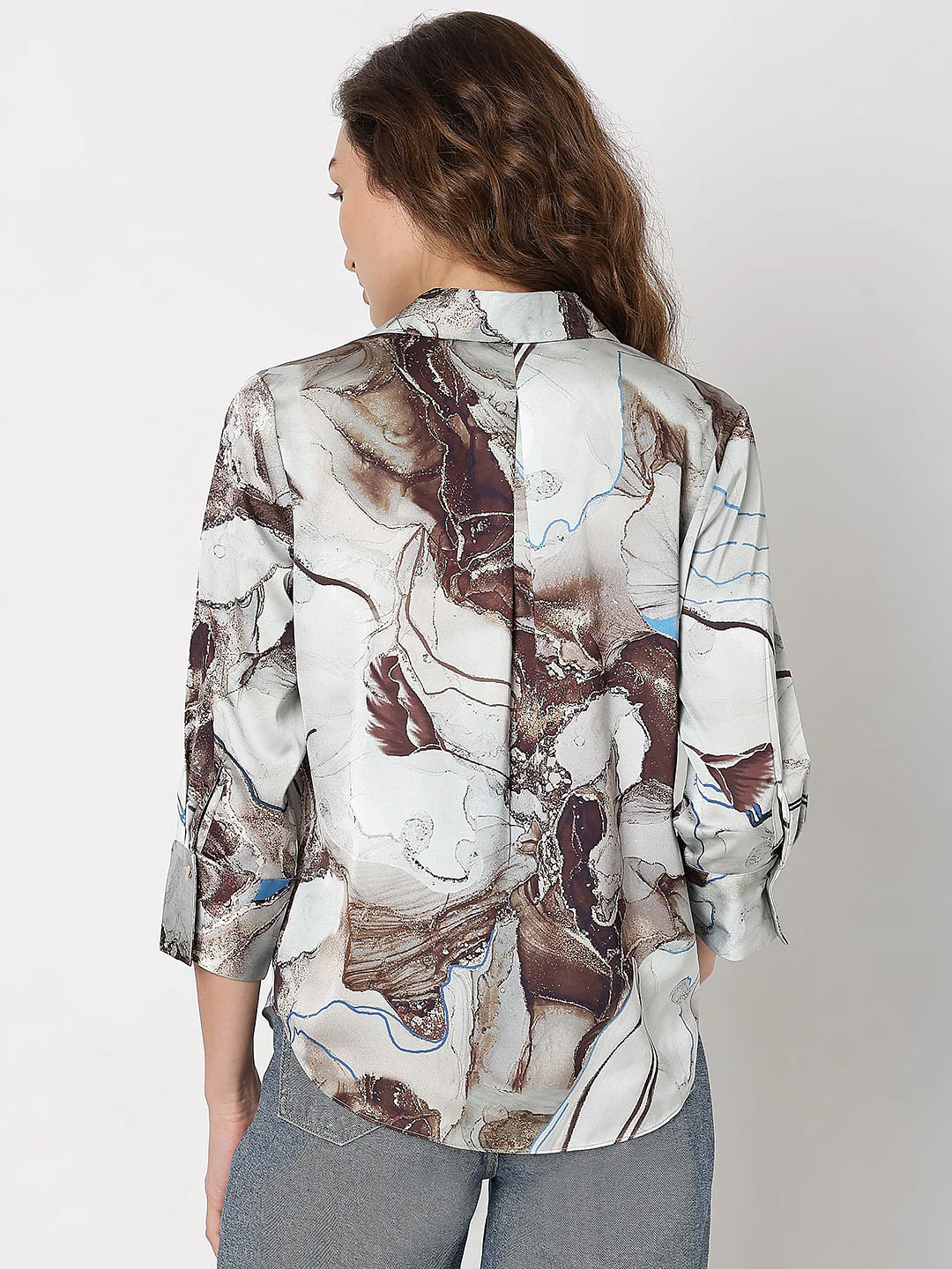Grey Printed Shirt - Image 4