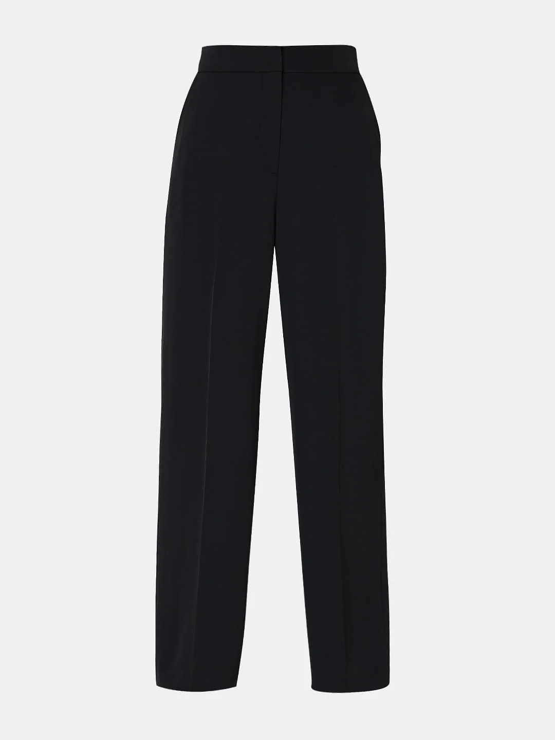 Black High Rise Straight Fit Pants - Image 7