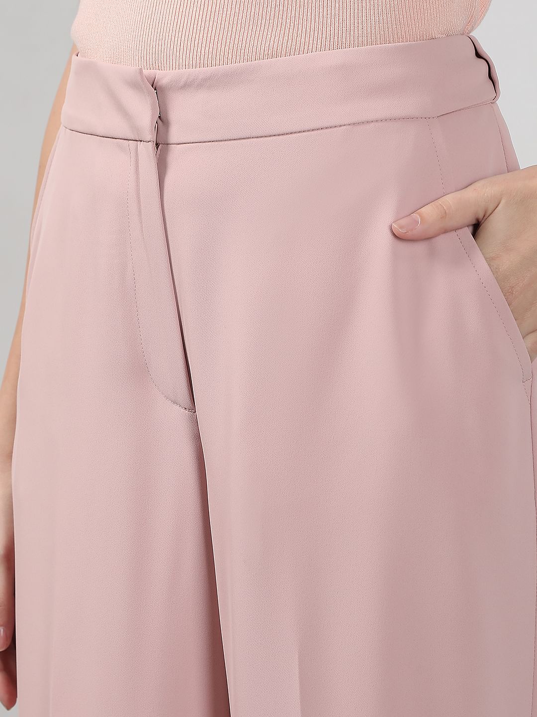 Blush Pink Straight Fit Pants - Image 8