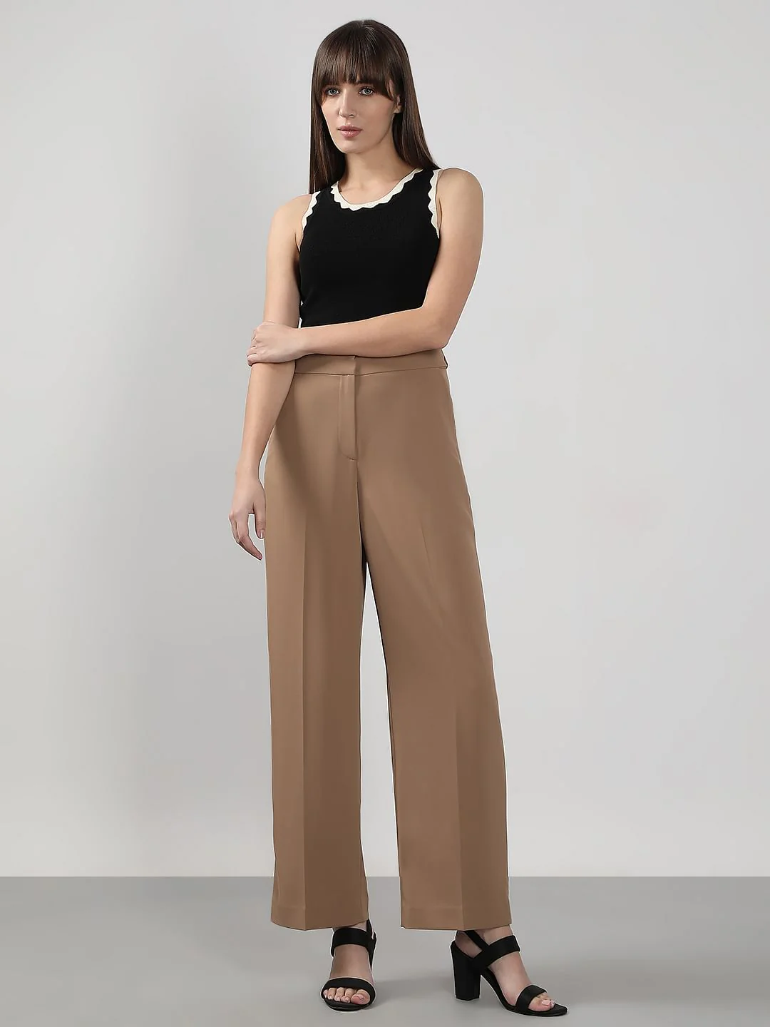 Brown Straight Fit Pants - Image 5