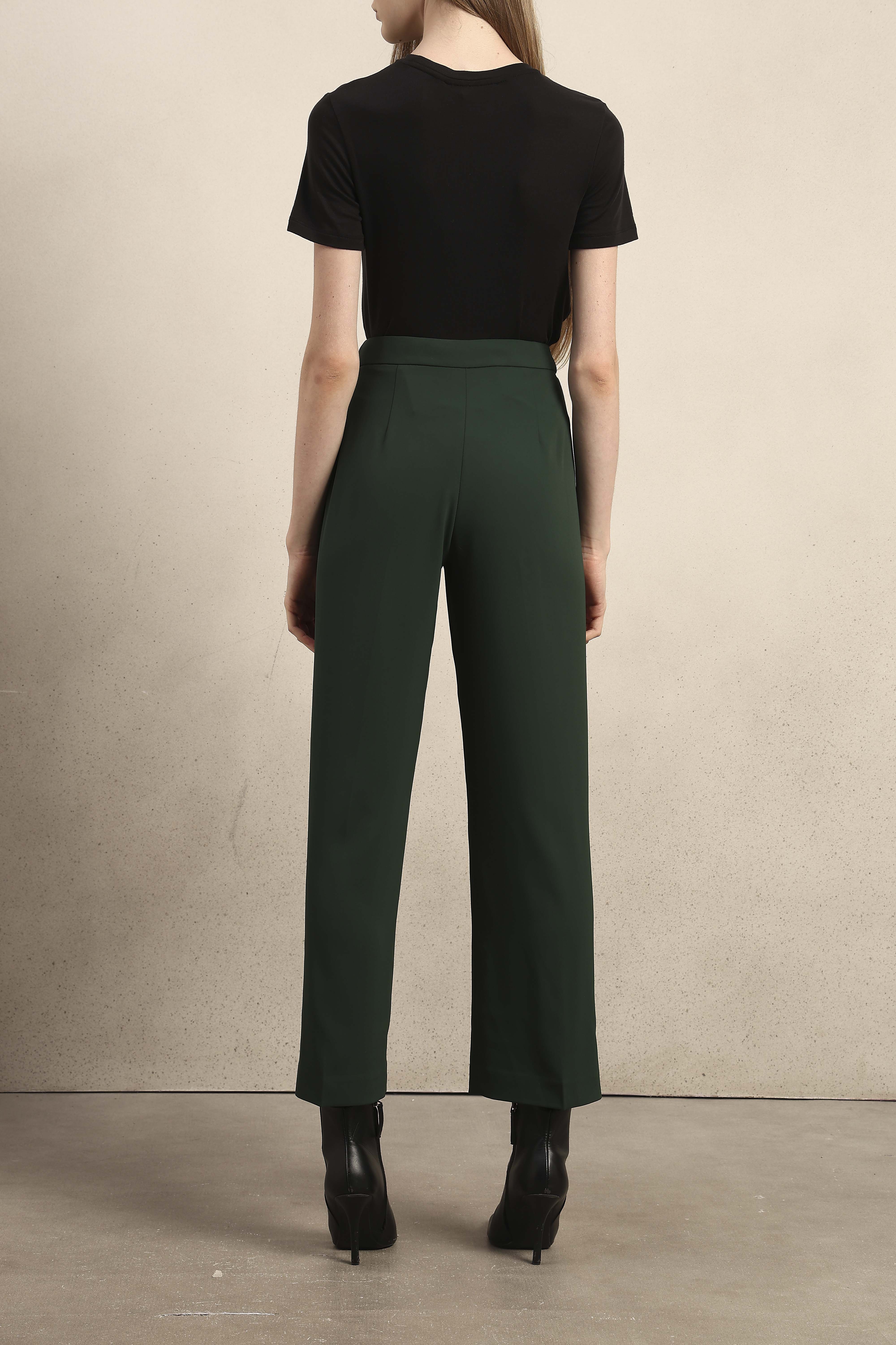 High Rise Wide Leg Pants - Green - Image 10