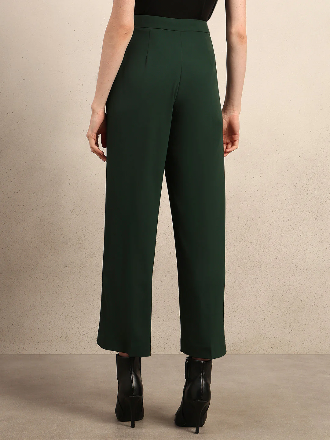 High Rise Wide Leg Pants - Green - Image 4