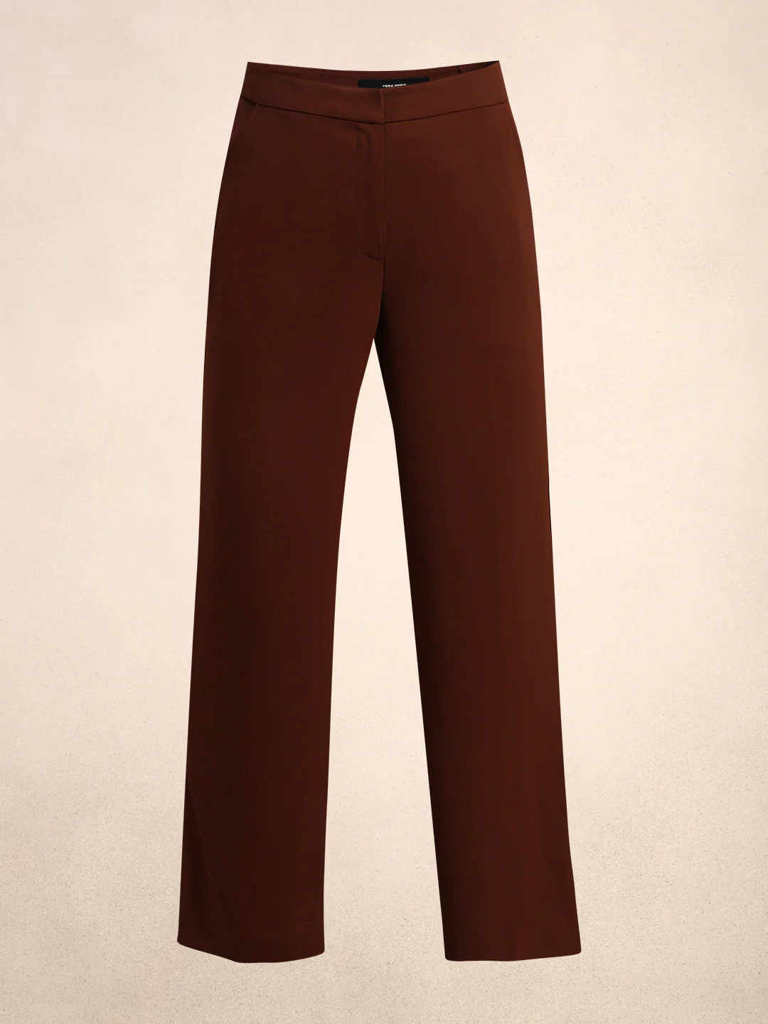 High Rise Wide Leg Pants - Brown - Image 7