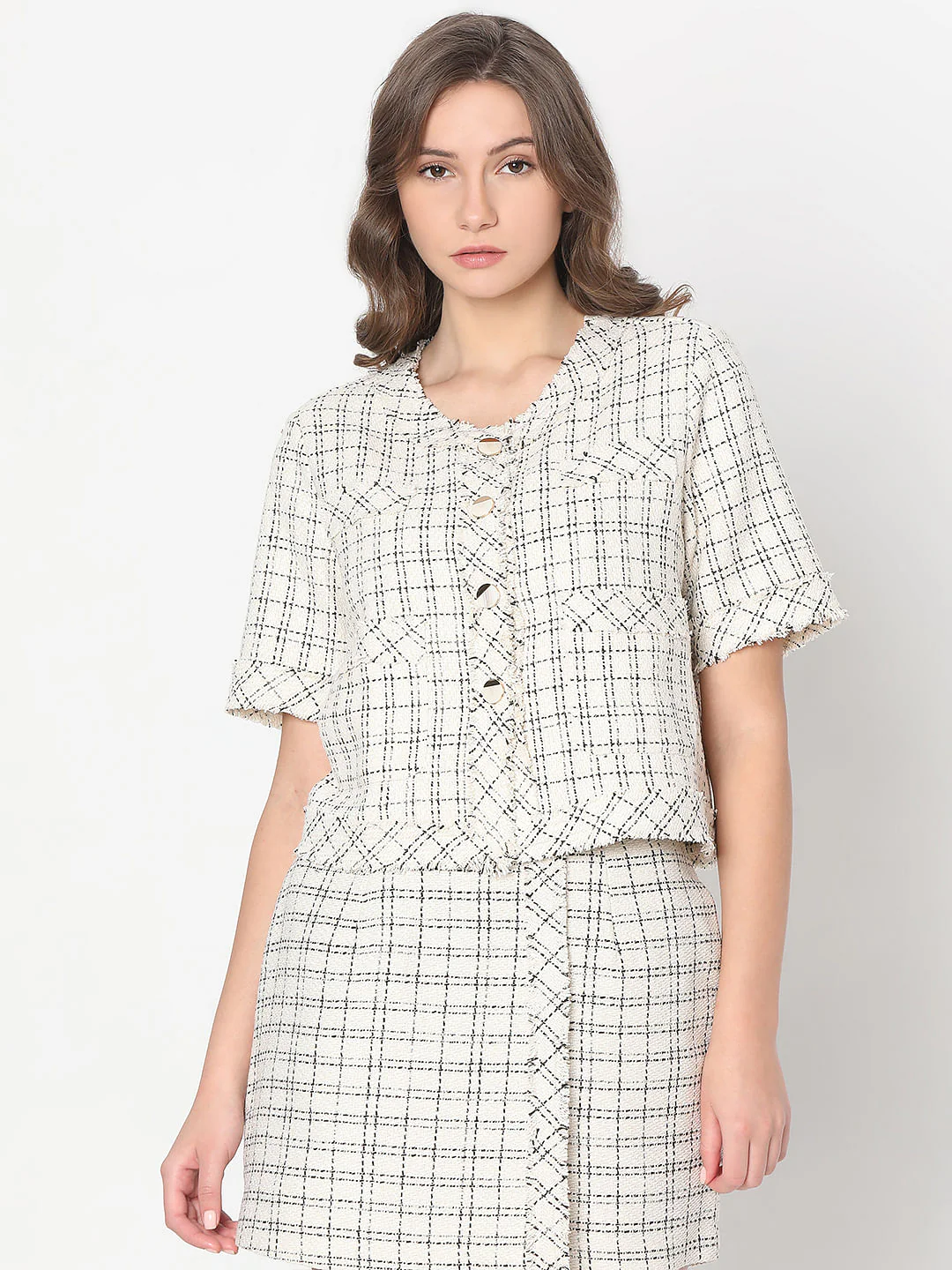Off-White Check Co-Ord Set Jacket - Image 2
