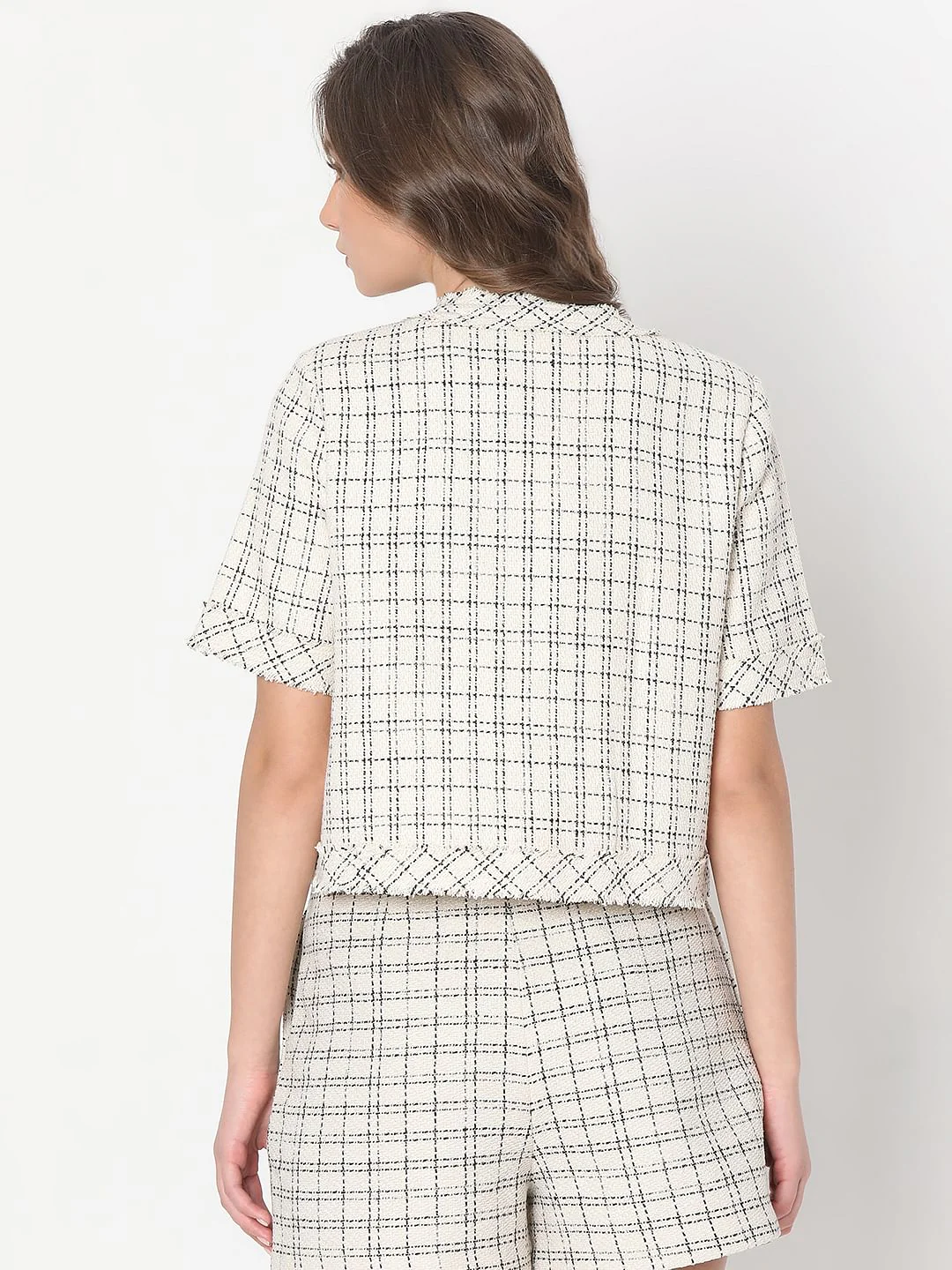 Off-White Check Co-Ord Set Jacket - Image 4