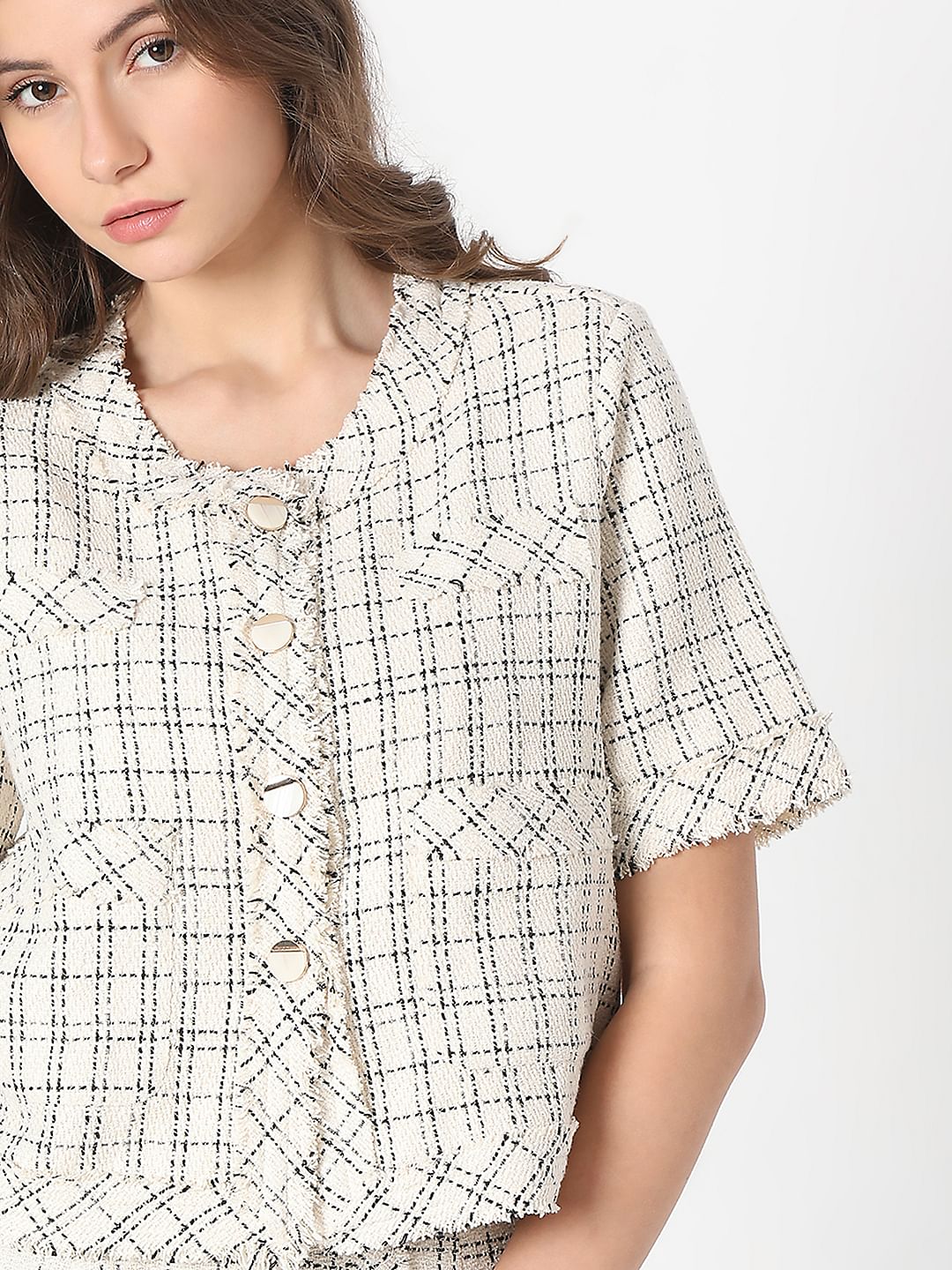 Off-White Check Co-Ord Set Jacket - Image 6