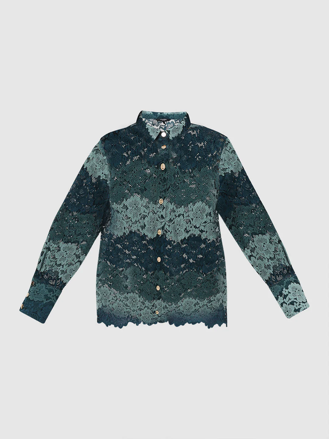 Curve Green Lace Shirt - Image 7