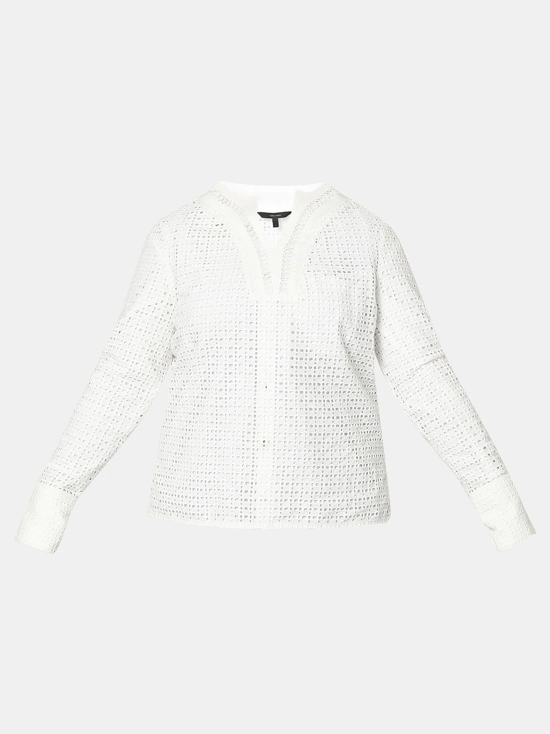 White Schiffli Co-Ord Set Top - Image 7